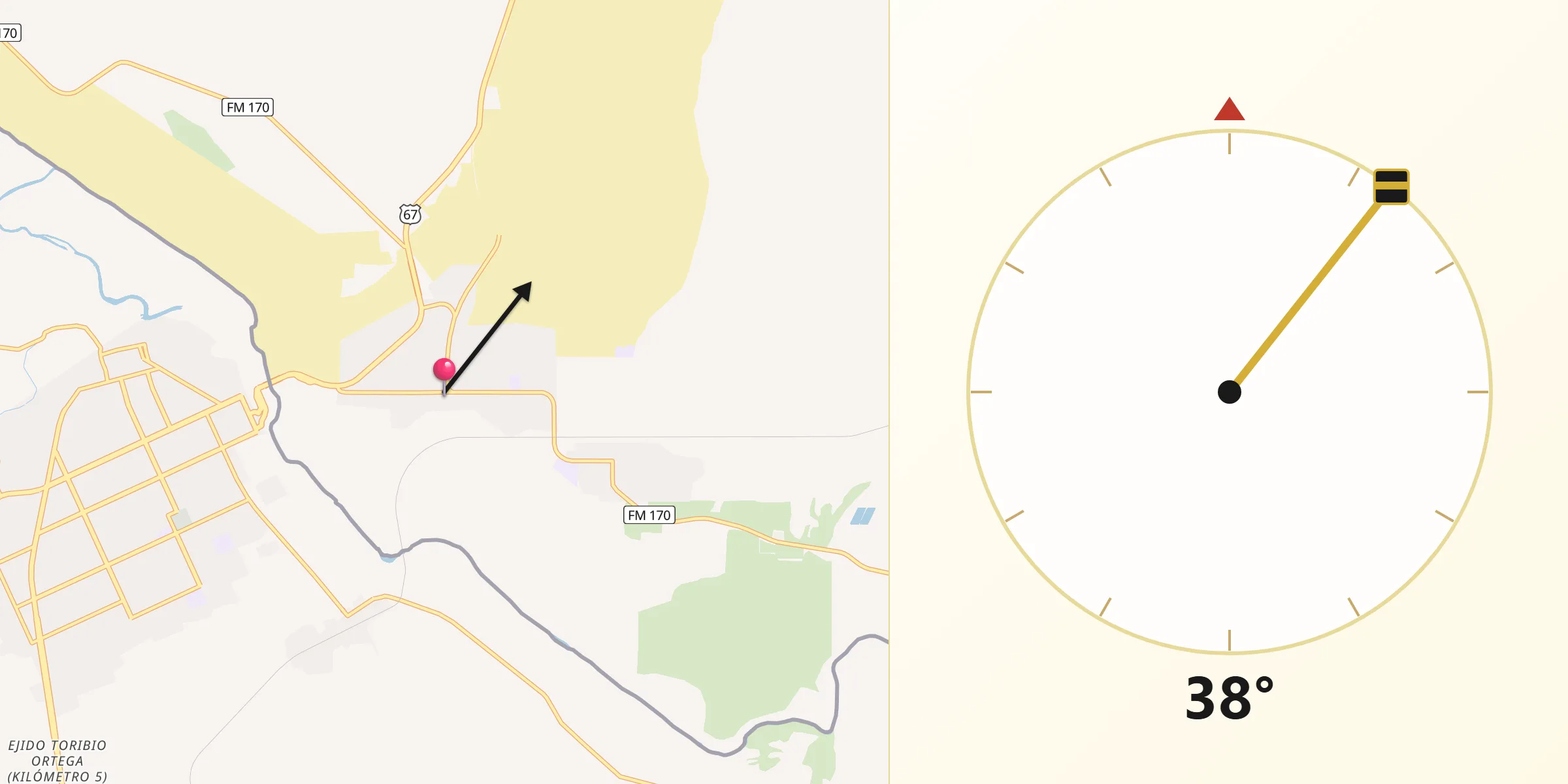Qibla Direction from Presidio