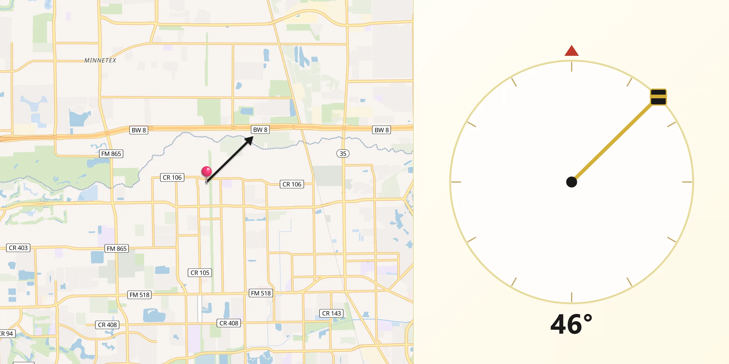 Qibla Direction from Brookside Village