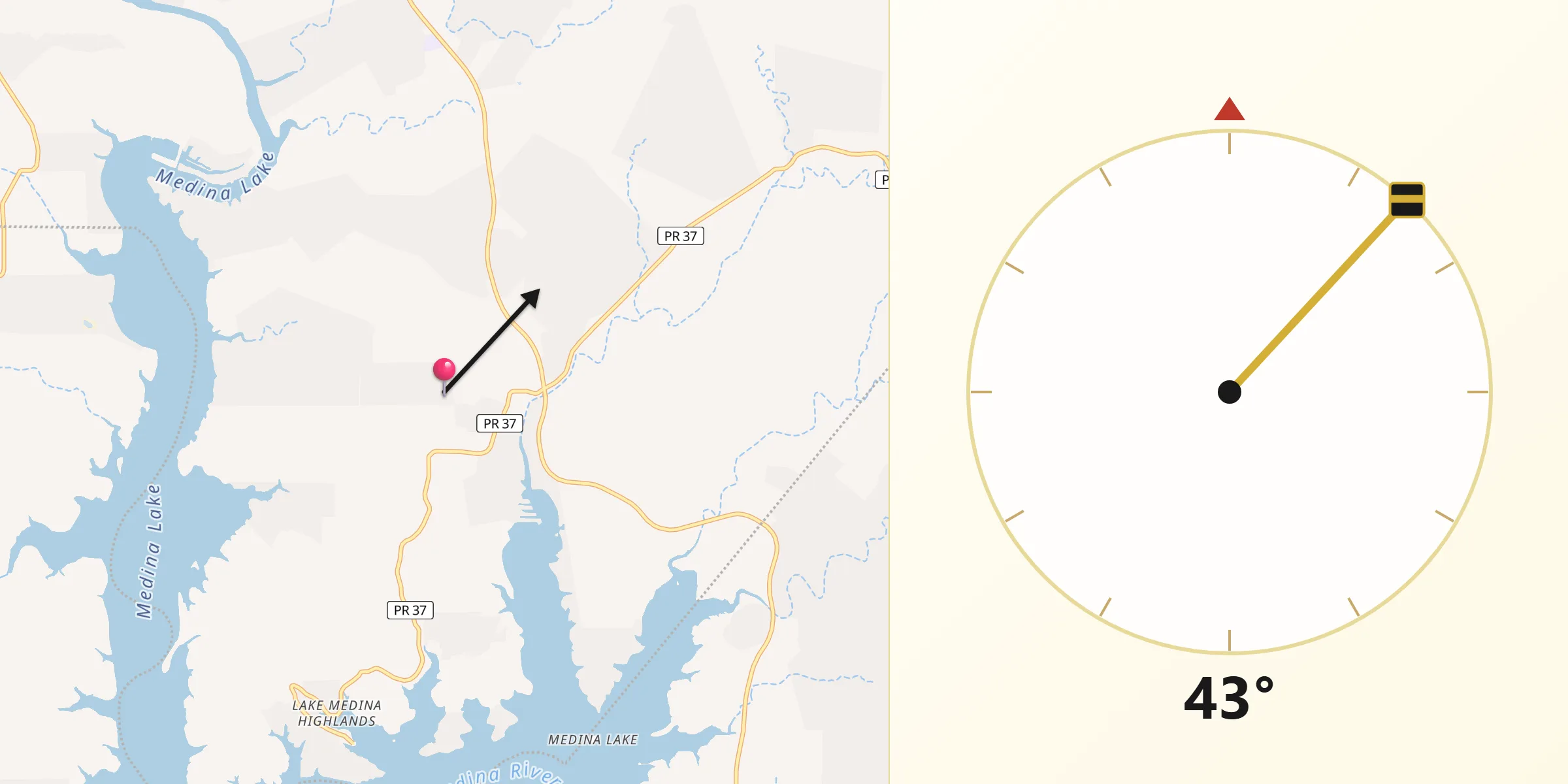 Qibla Direction from Lakehills