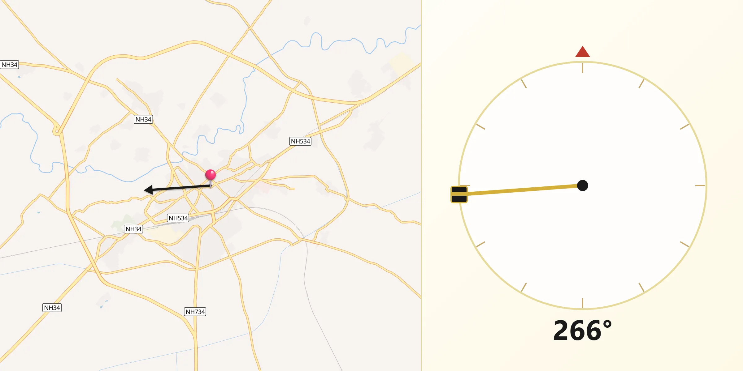 نجیب آباد سے مکہ کی سمت