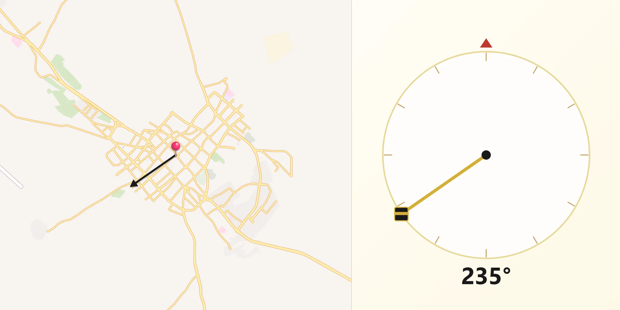 جهت قبله از كازرون
