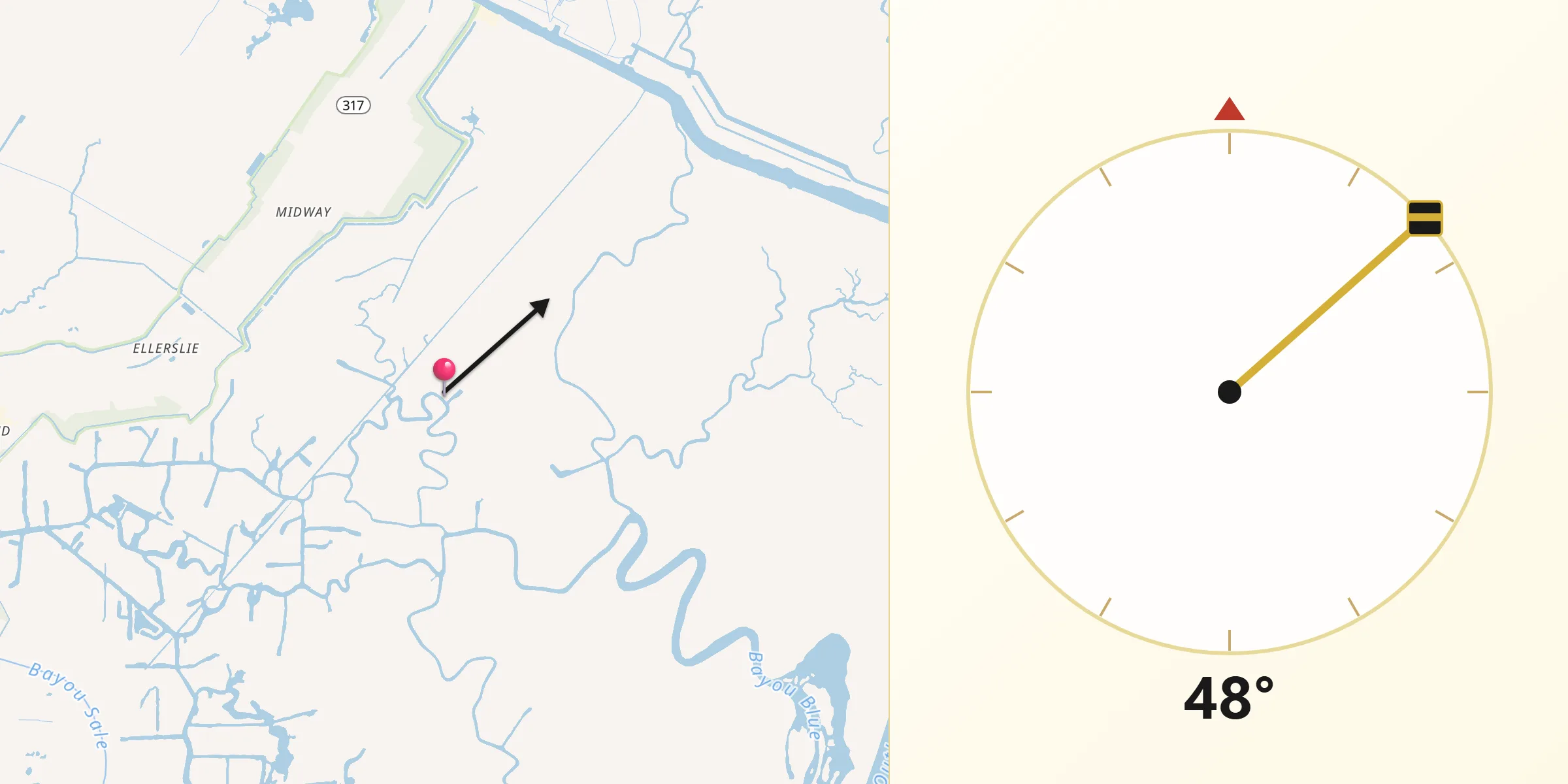 Qibla Direction from Saint Mary