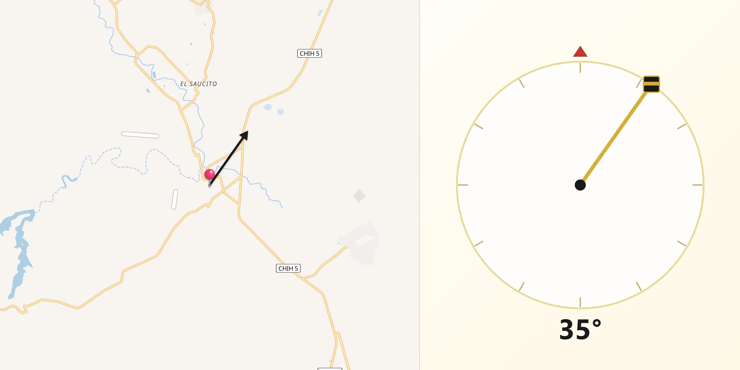 Dirección de la Qibla desde Ignacio Zaragoza