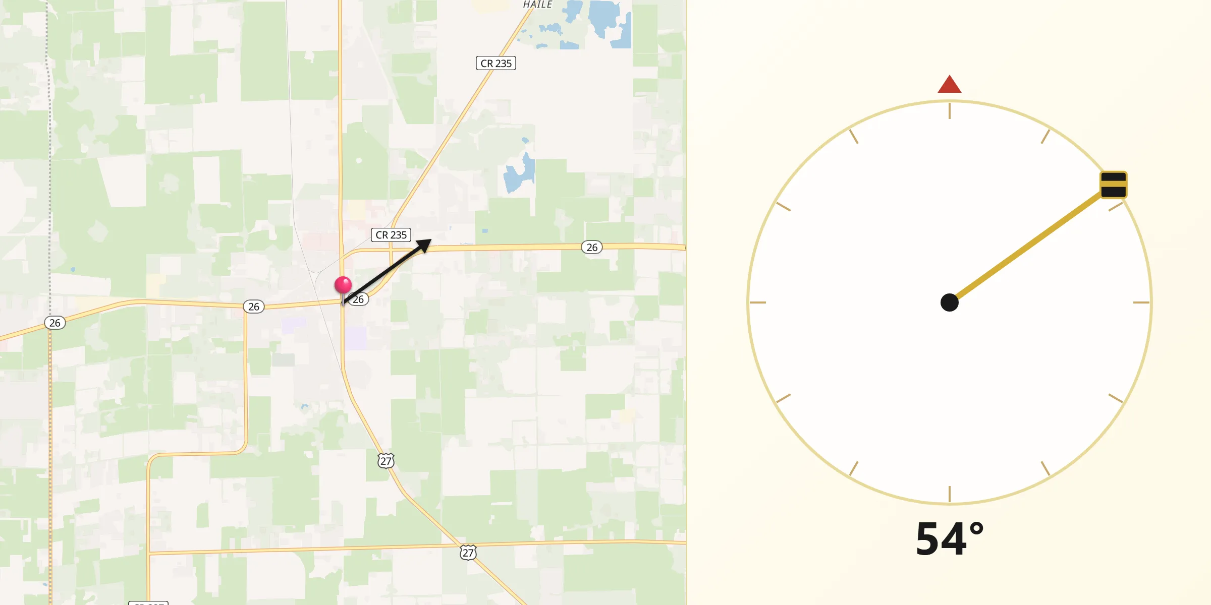 Qibla Direction from Newberry