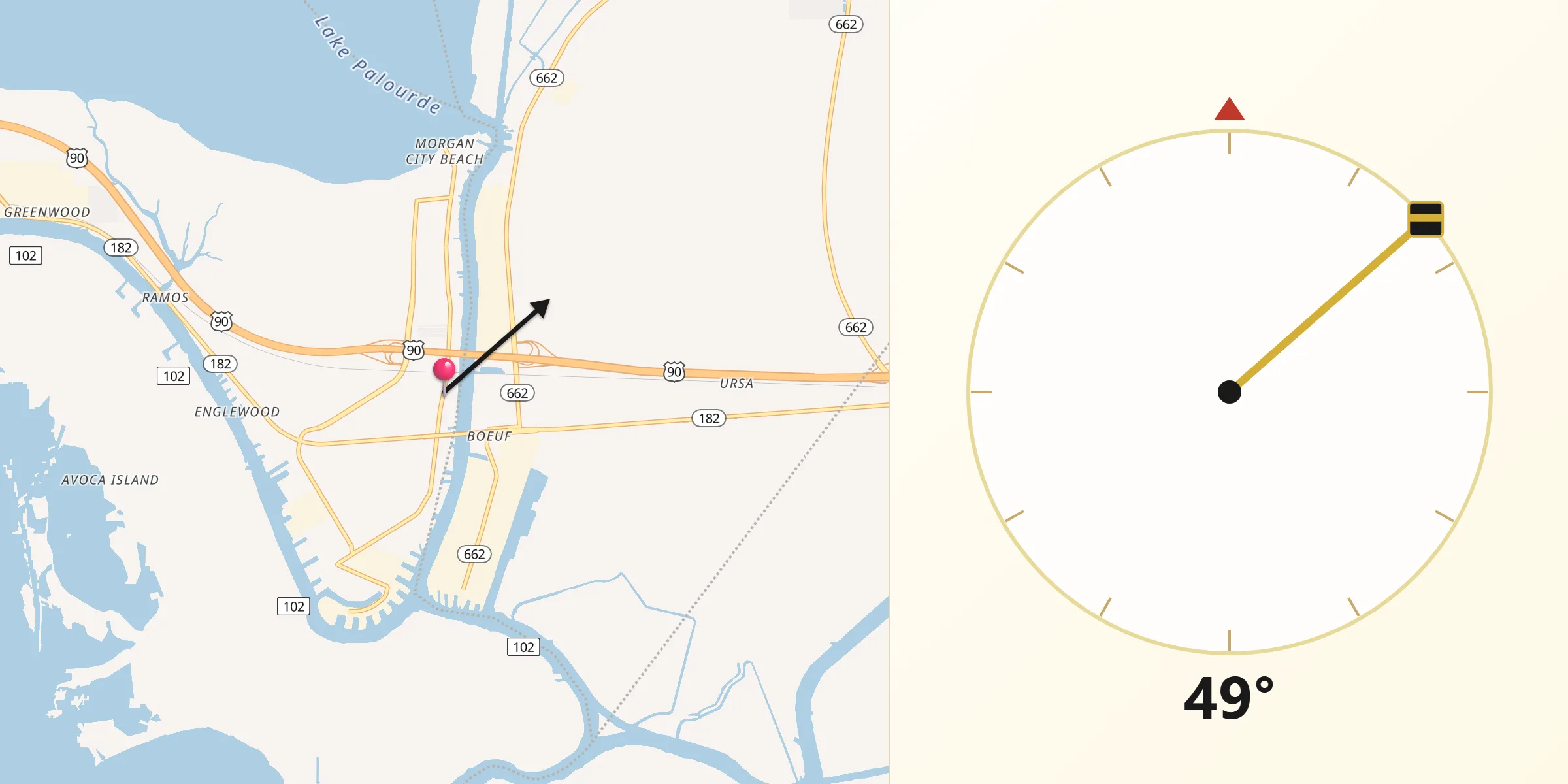 Qibla Direction from Amelia