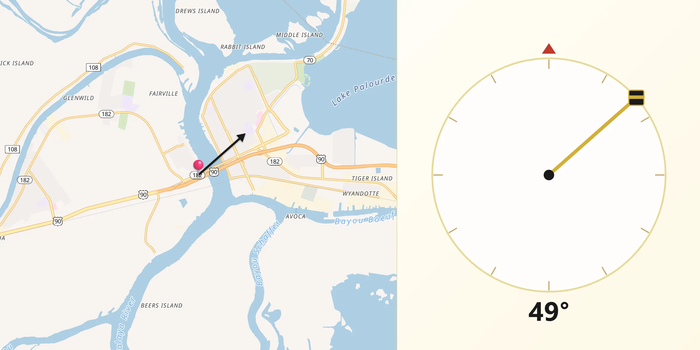 Qibla Direction from Berwick