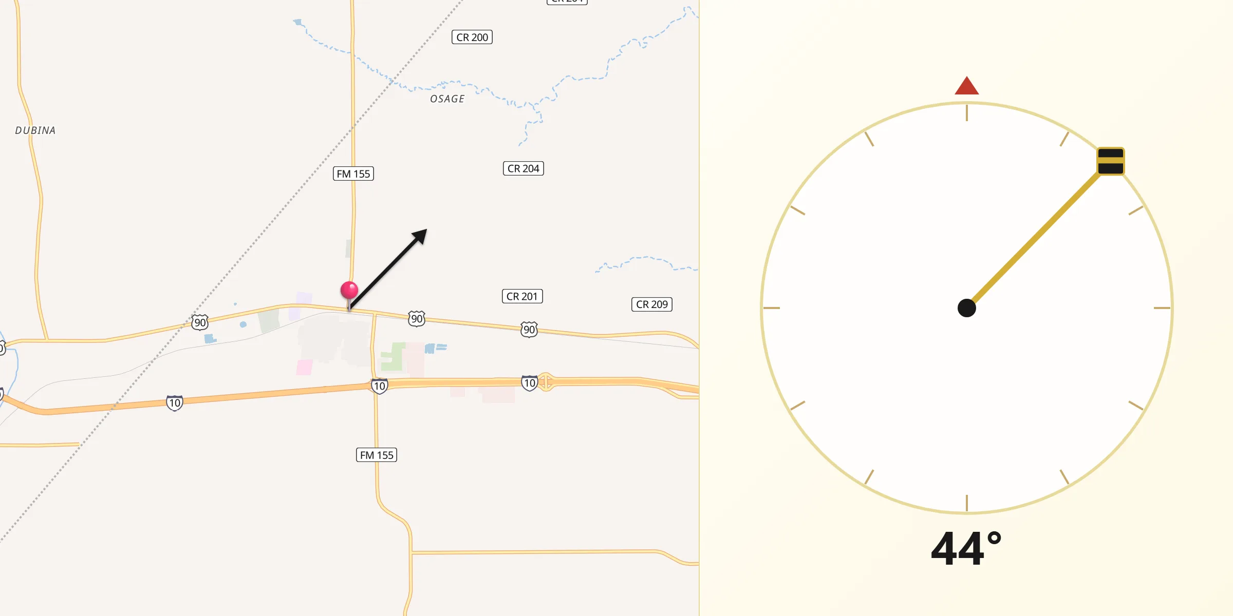 Qibla Direction from Weimar