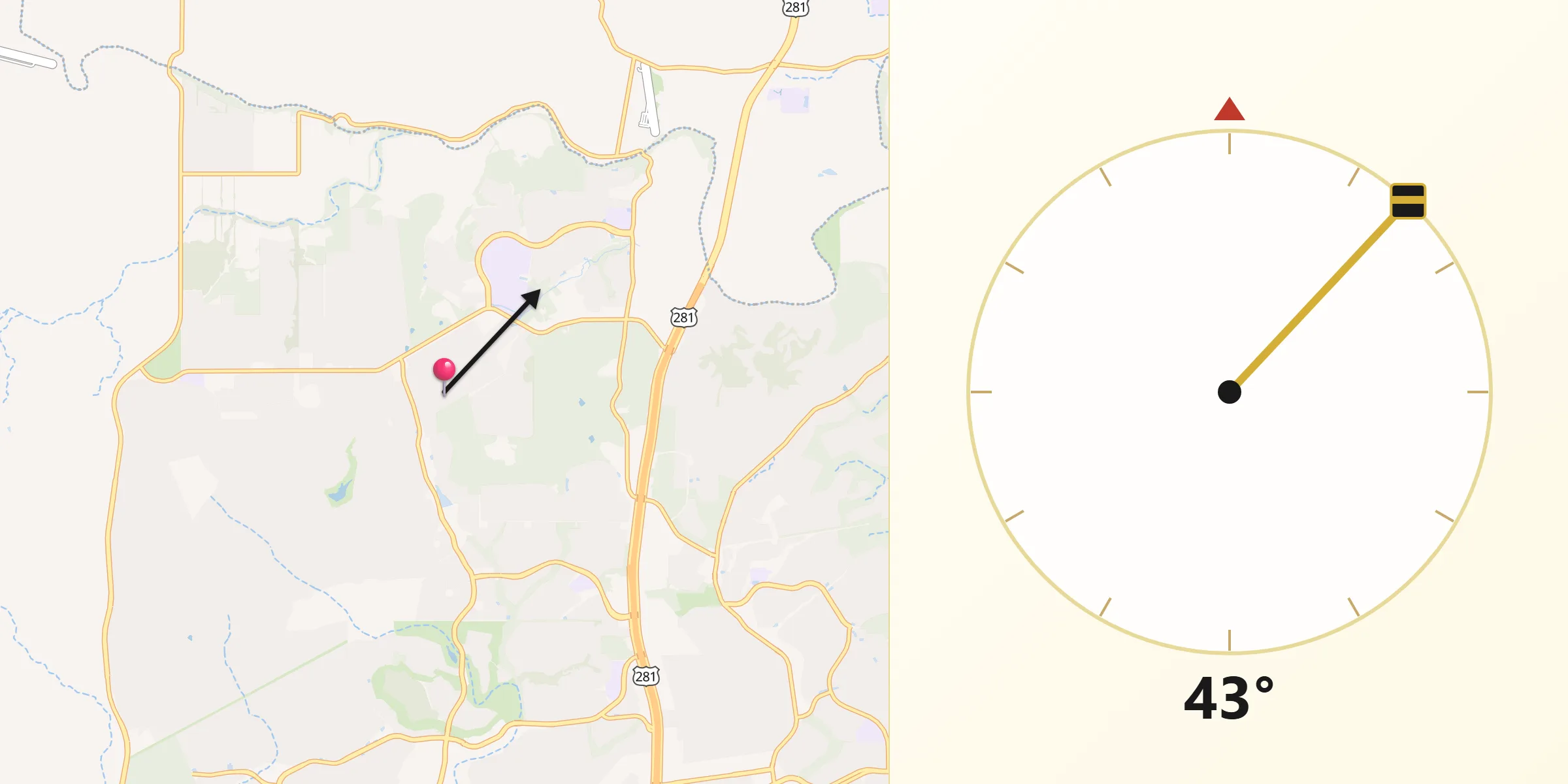 Qibla Direction from Timberwood Park