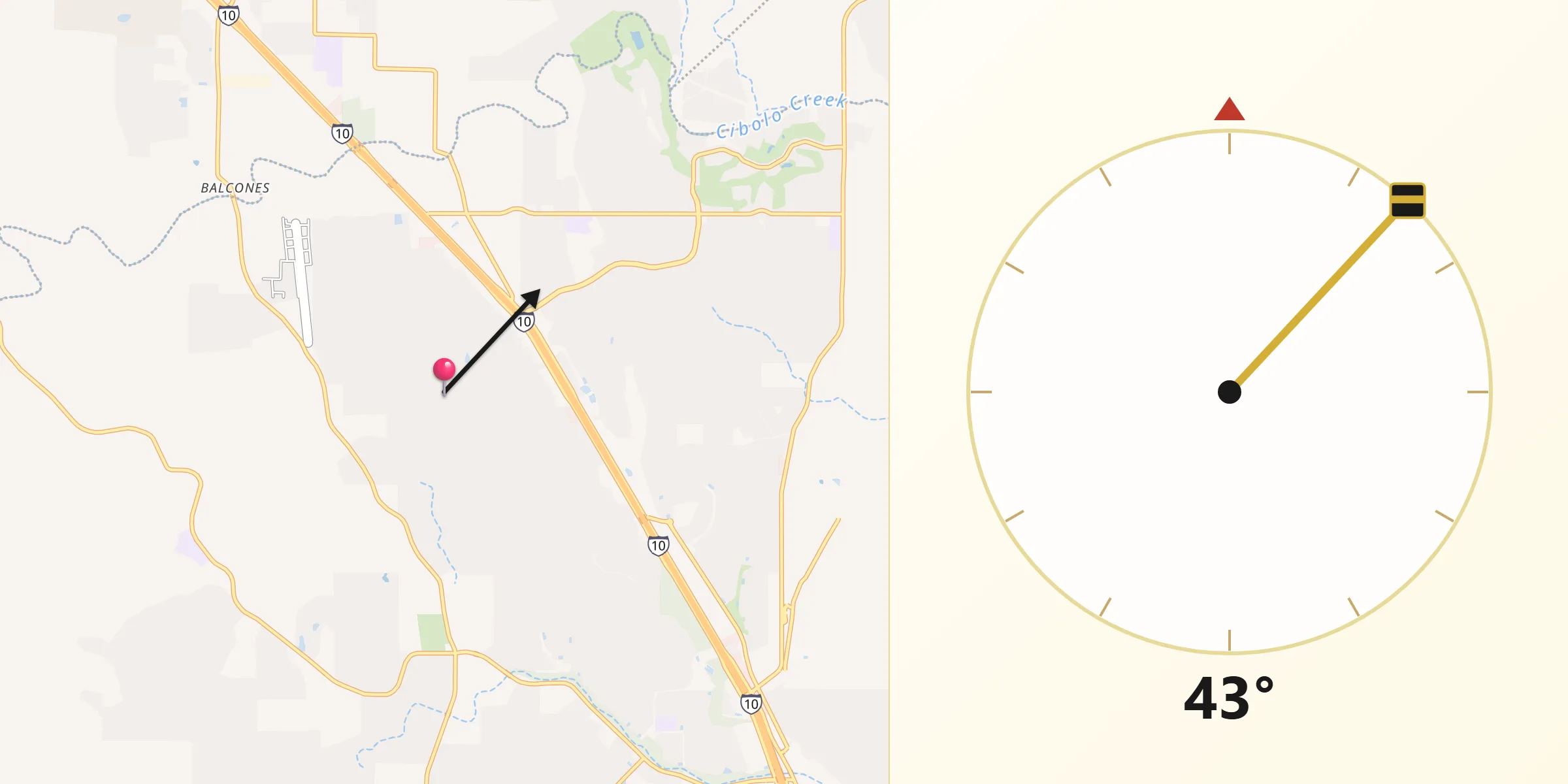 Qibla Direction from Scenic Oaks