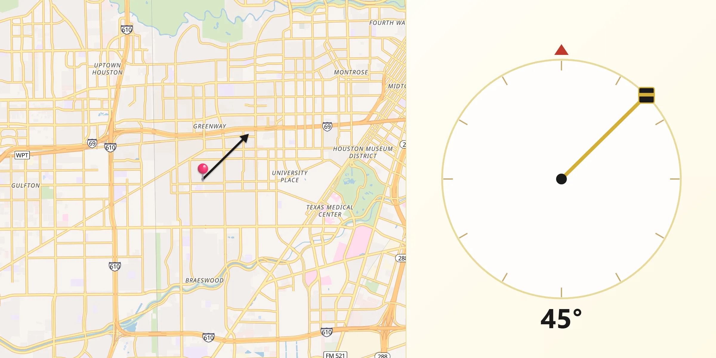 Qibla Direction from West University Place