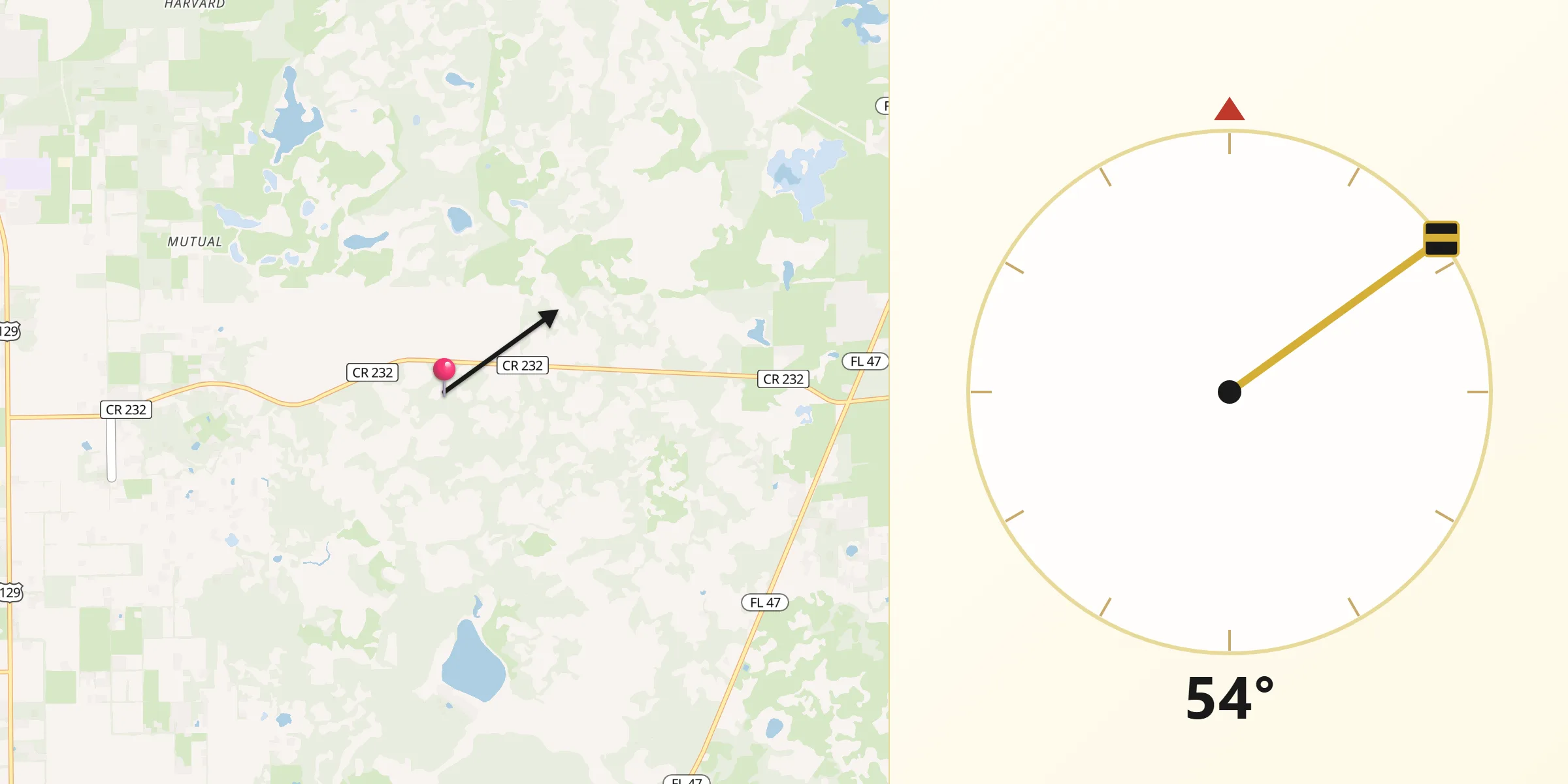 Qibla Direction from Gilchrist