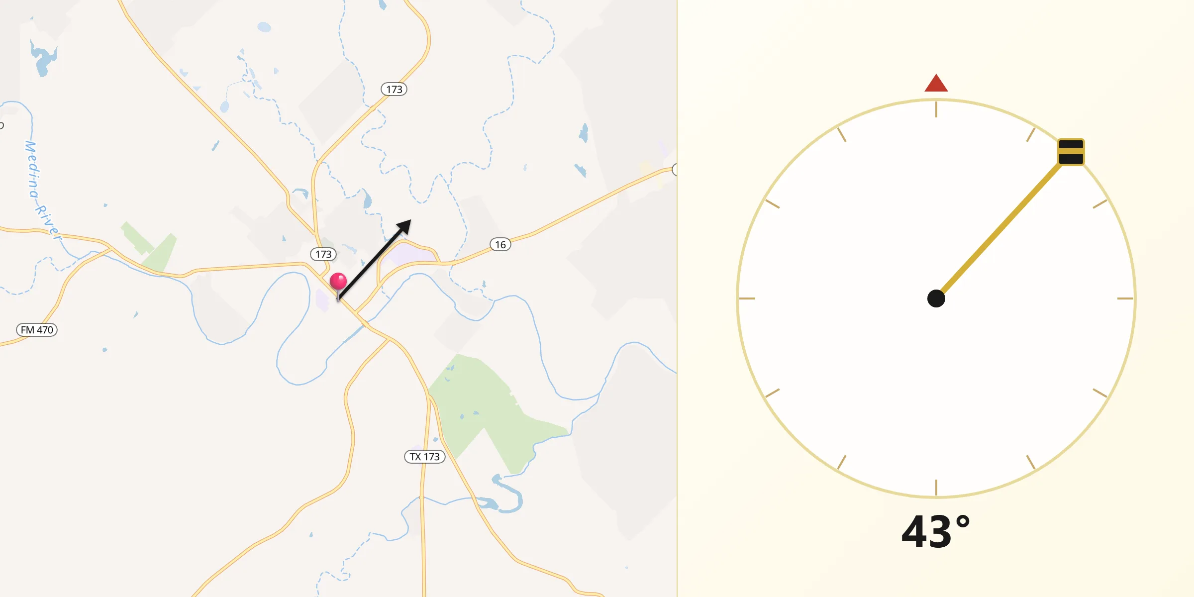 Qibla Direction from Bandera
