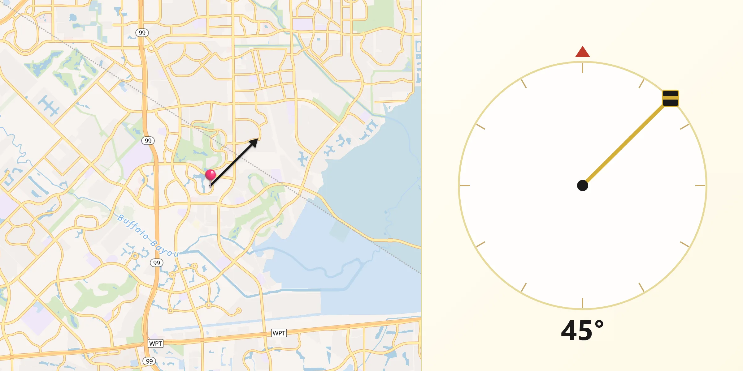 Qibla Direction from Cinco Ranch
