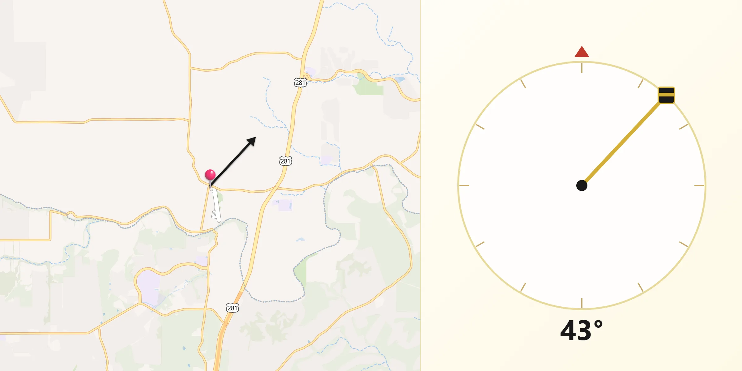 Qibla Direction from Bulverde