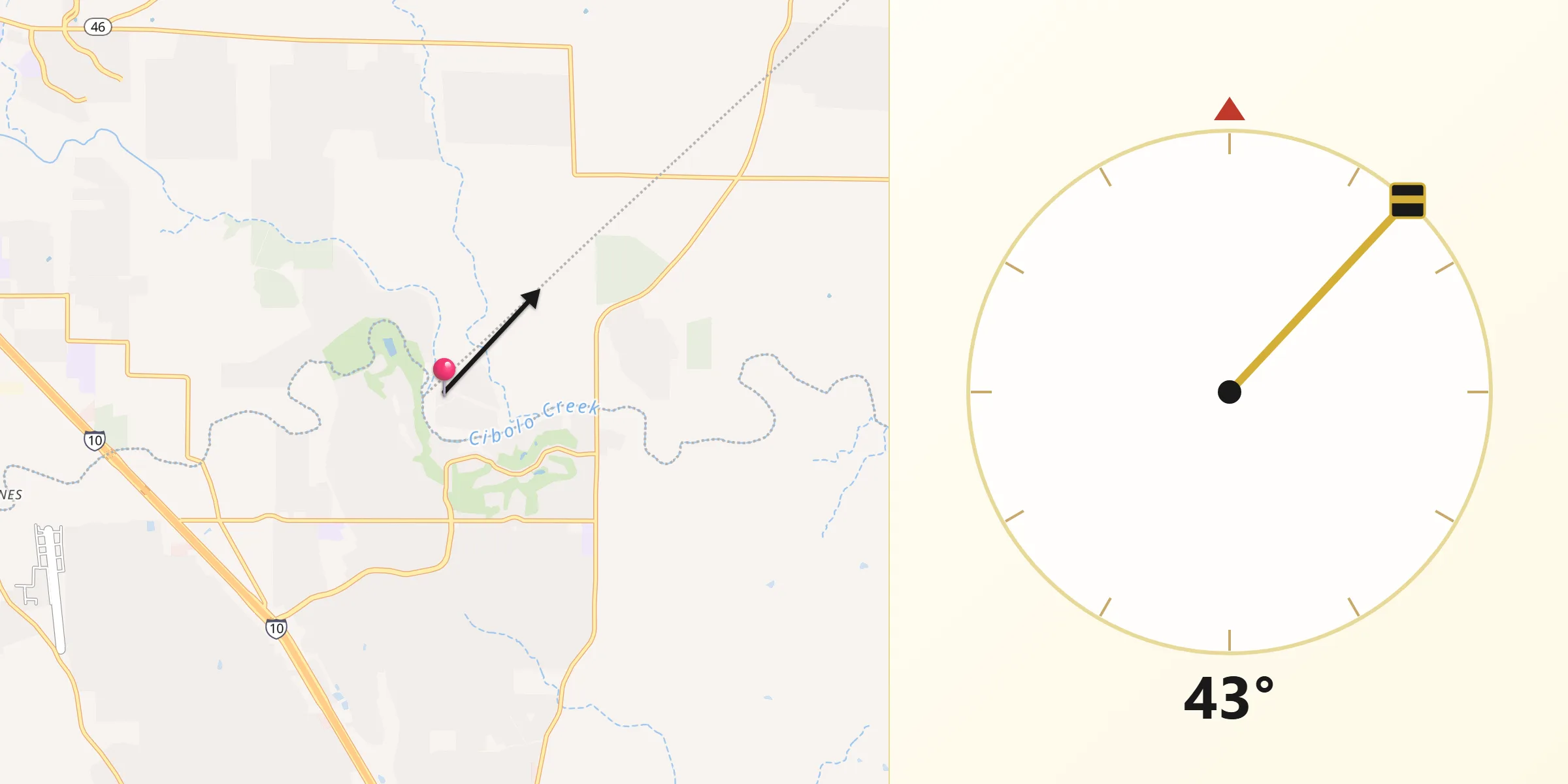 Qibla Direction from Fair Oaks Ranch