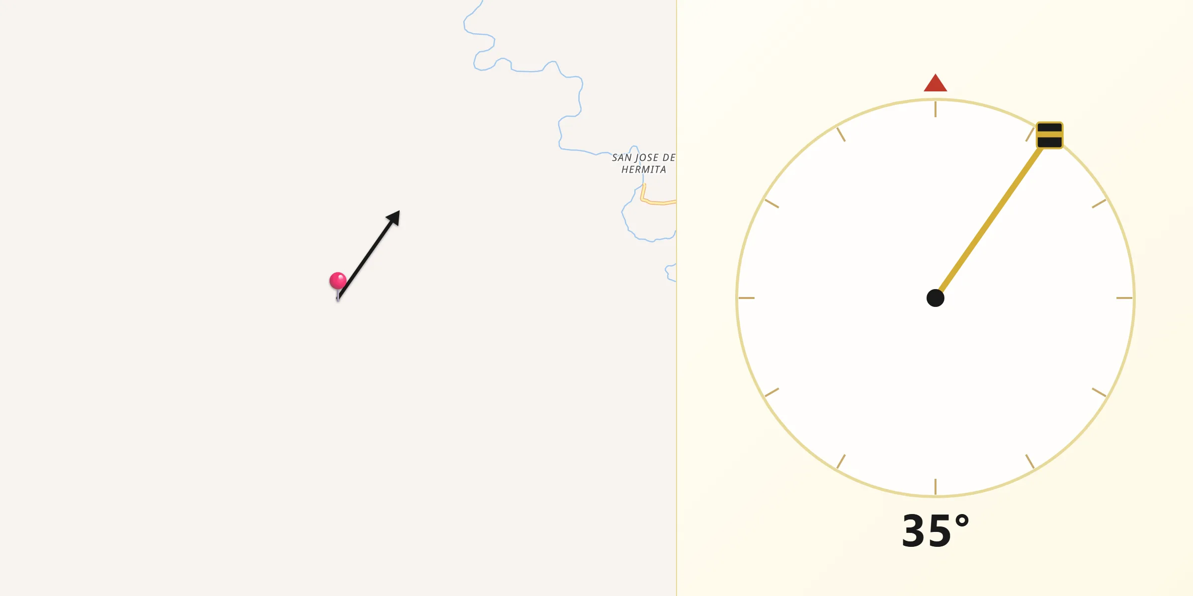 Dirección de la Qibla desde Benito Juárez