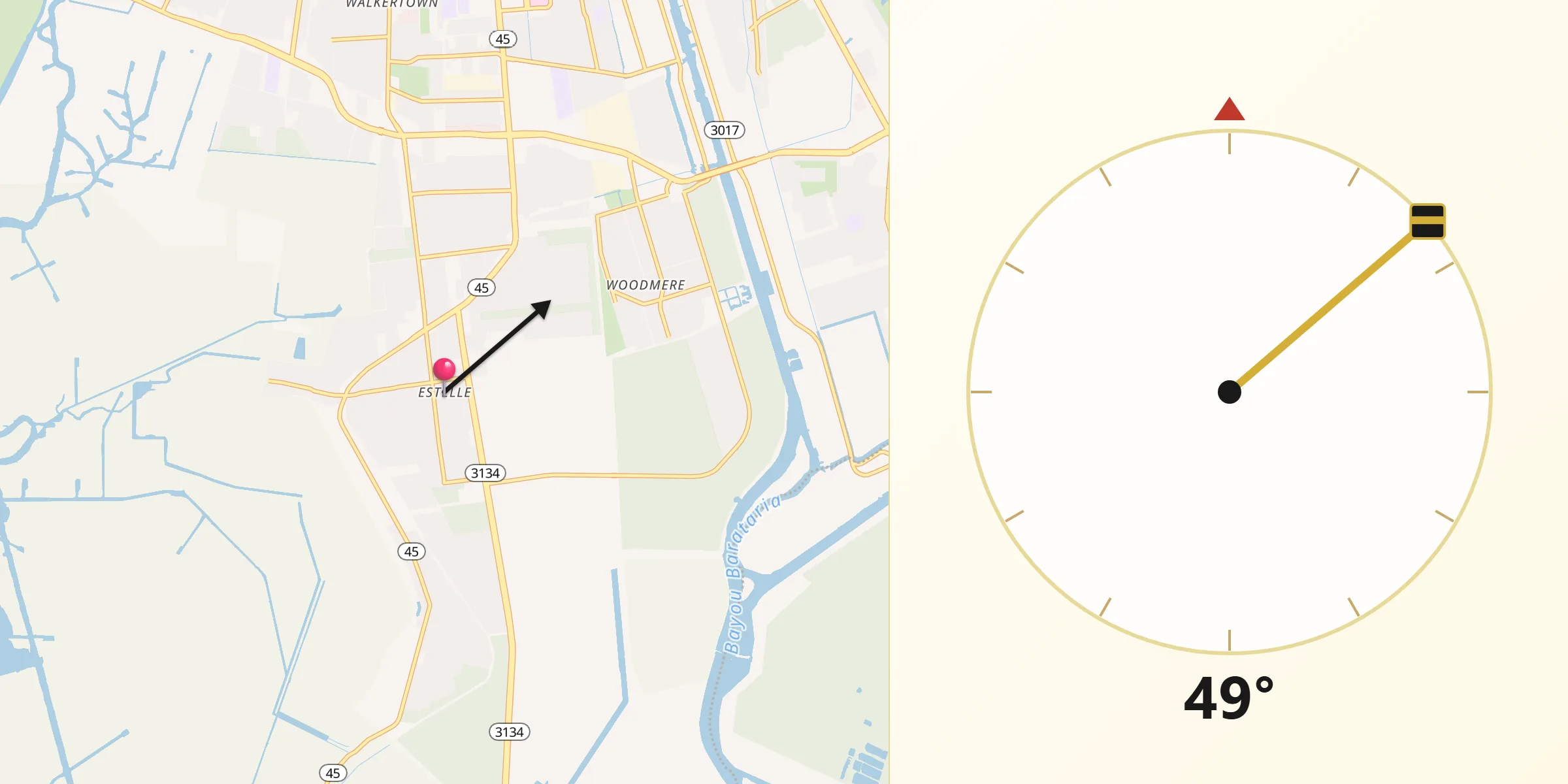 Qibla Direction from Estelle