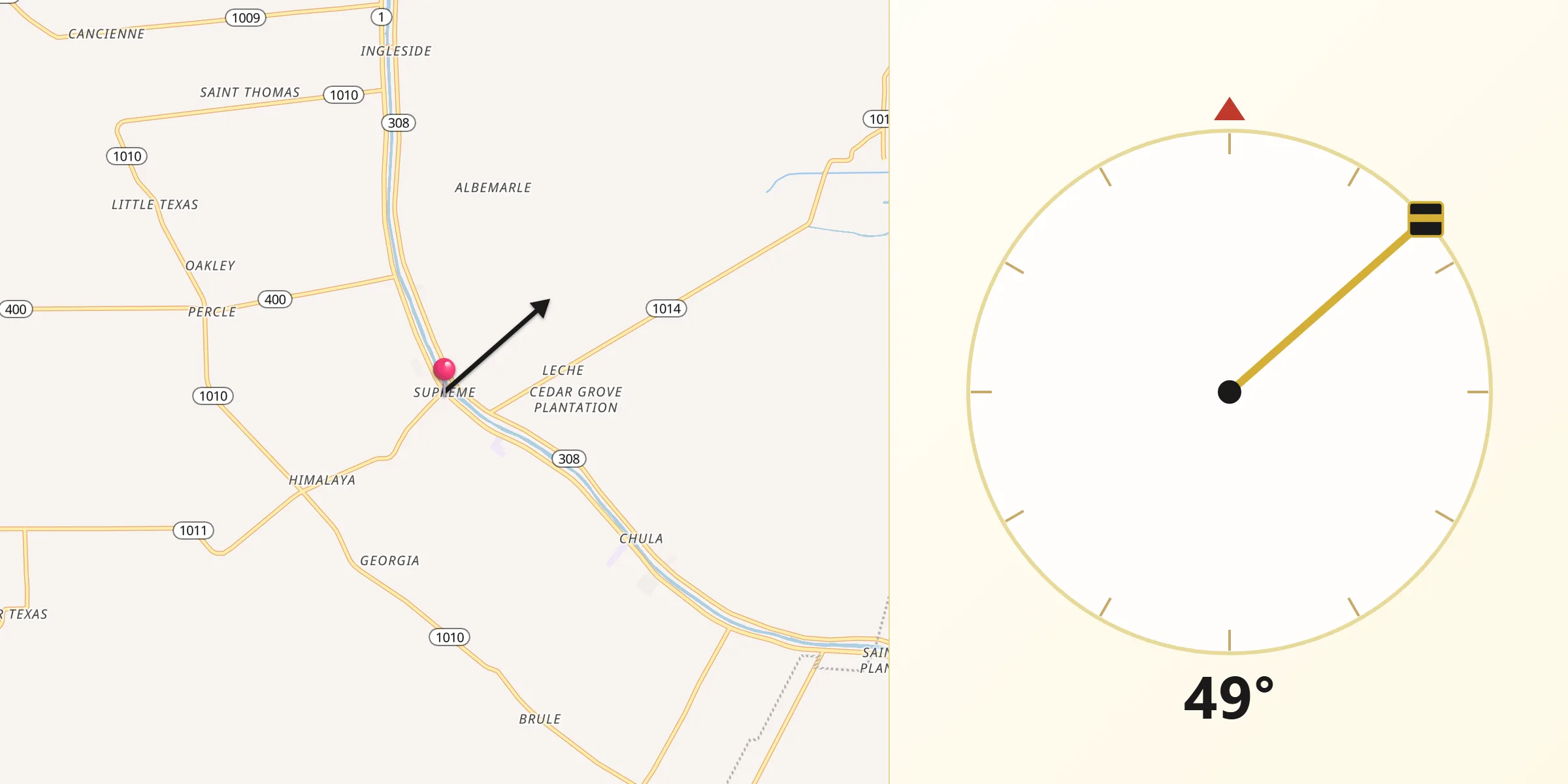 Qibla Direction from Supreme