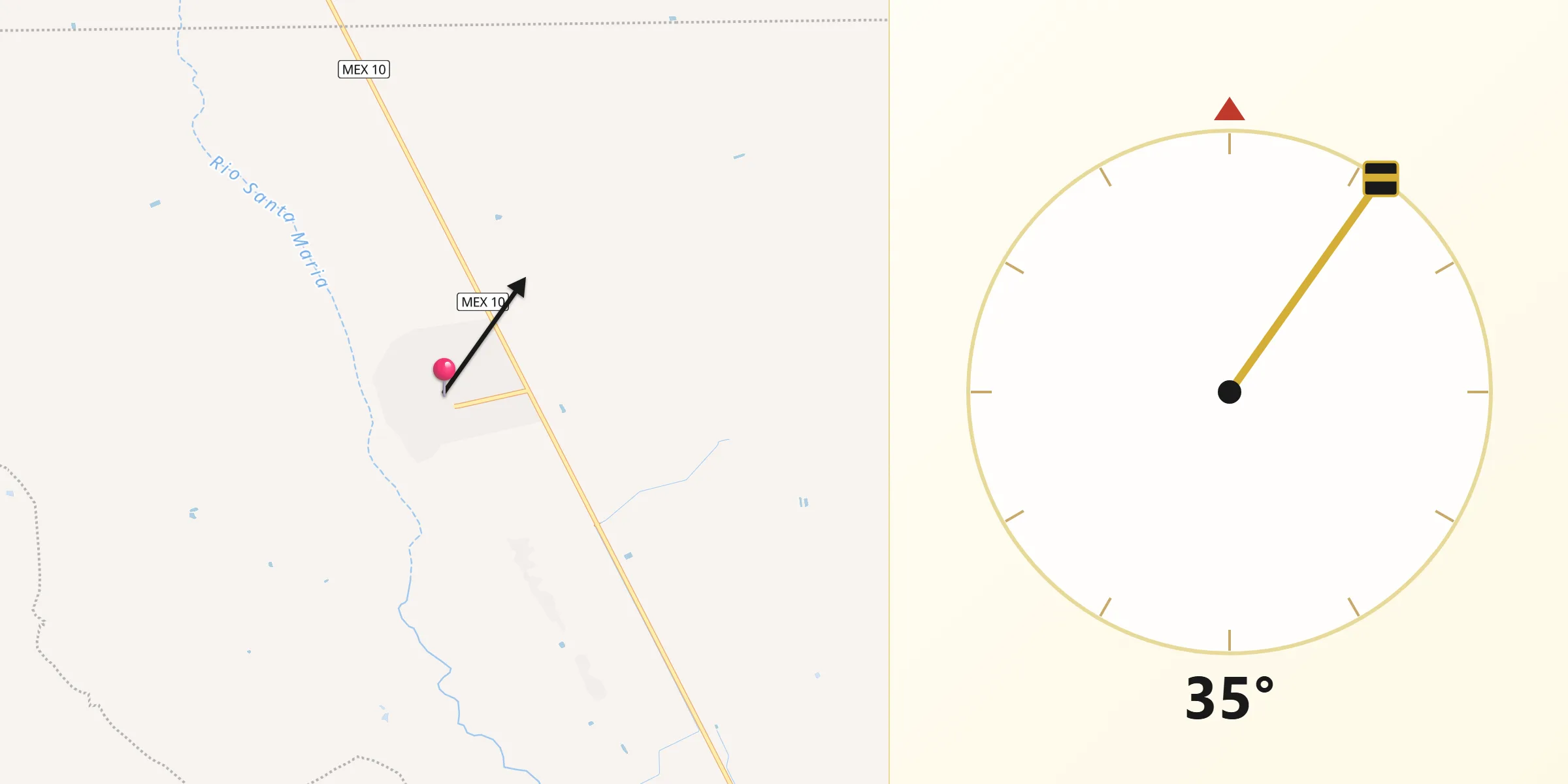 Dirección de la Qibla desde Rodrígo M. Quevedo