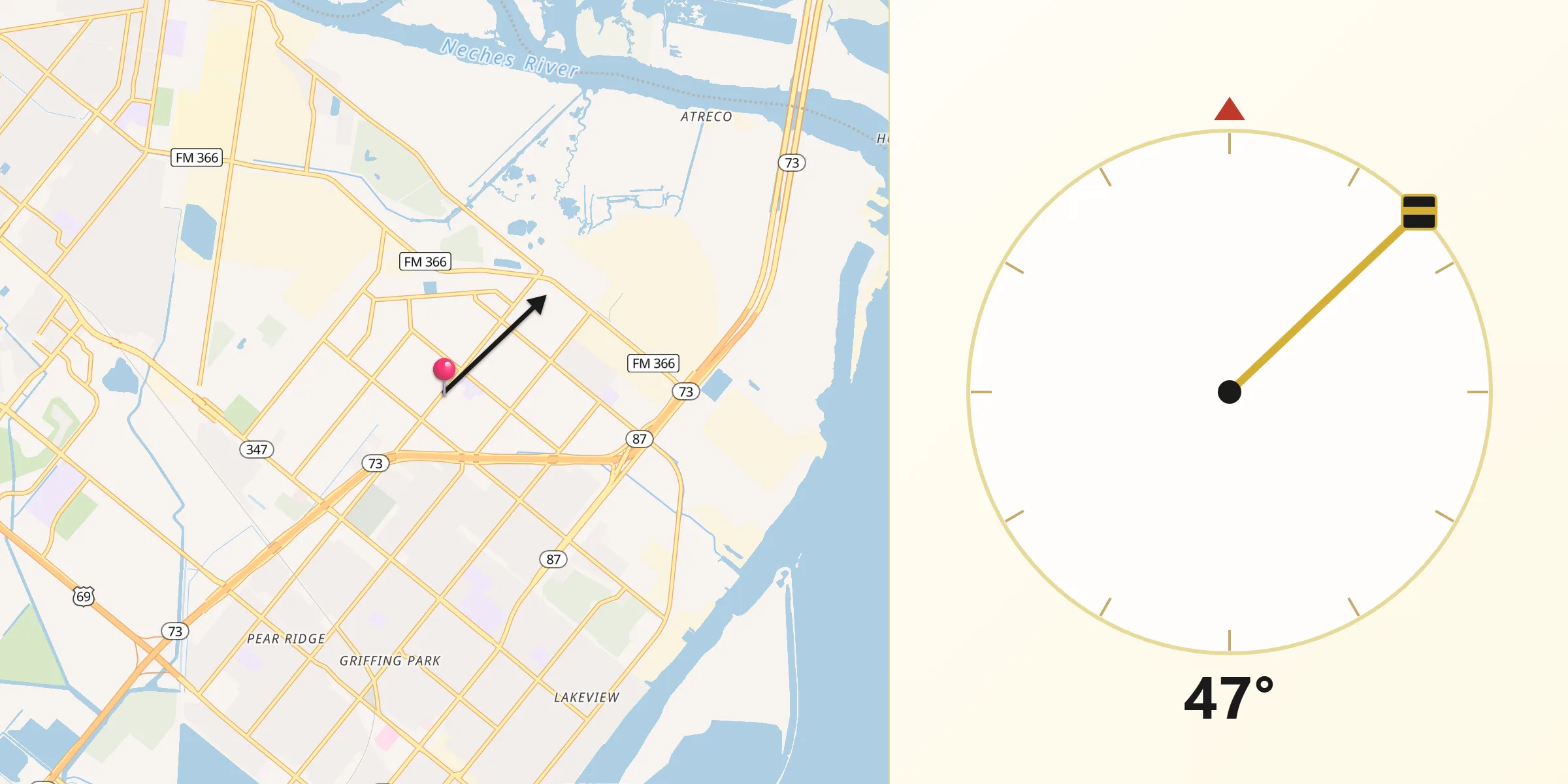 Qibla Direction from Groves