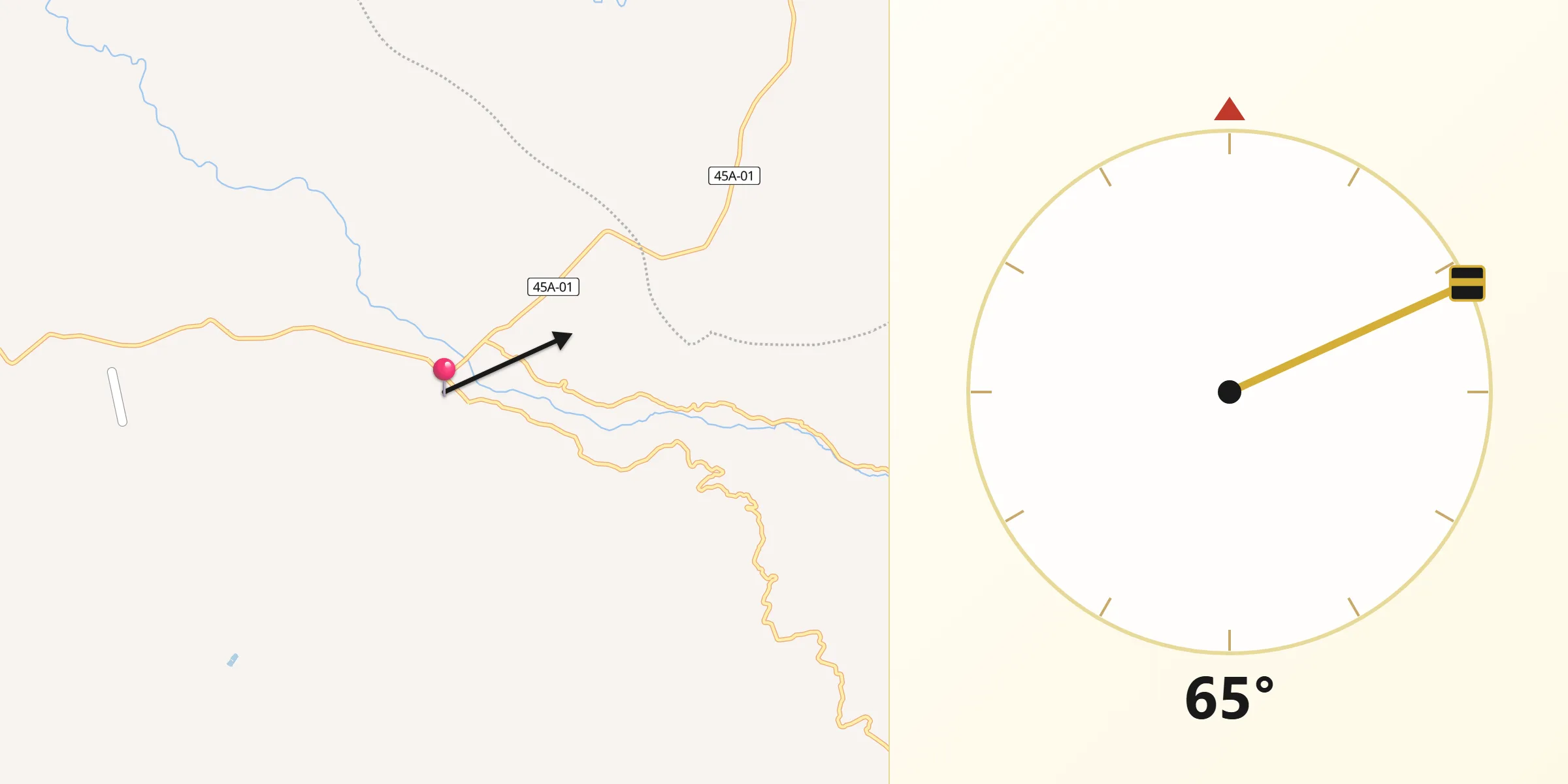 Dirección de la Qibla desde Tello