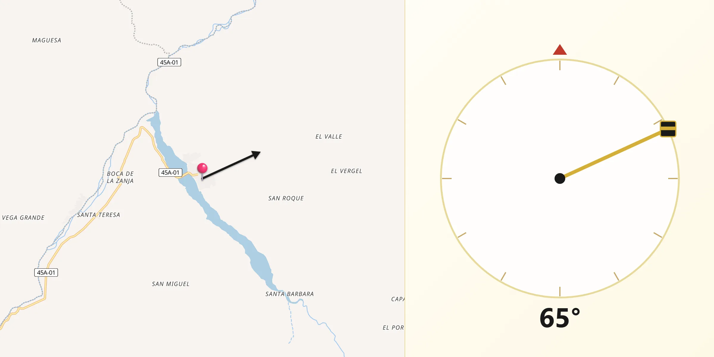 Dirección de la Qibla desde Colombia