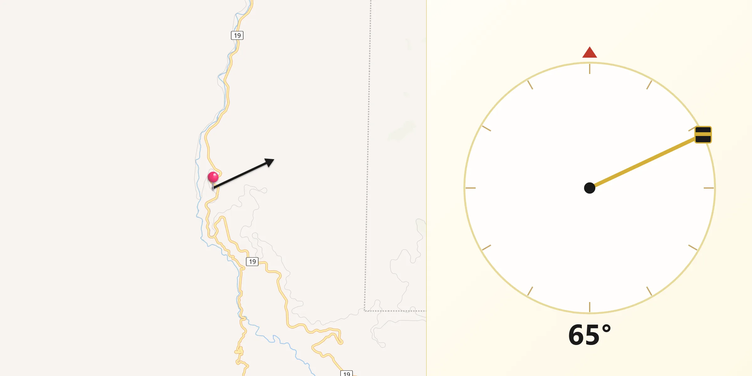 Dirección de la Qibla desde Dagua