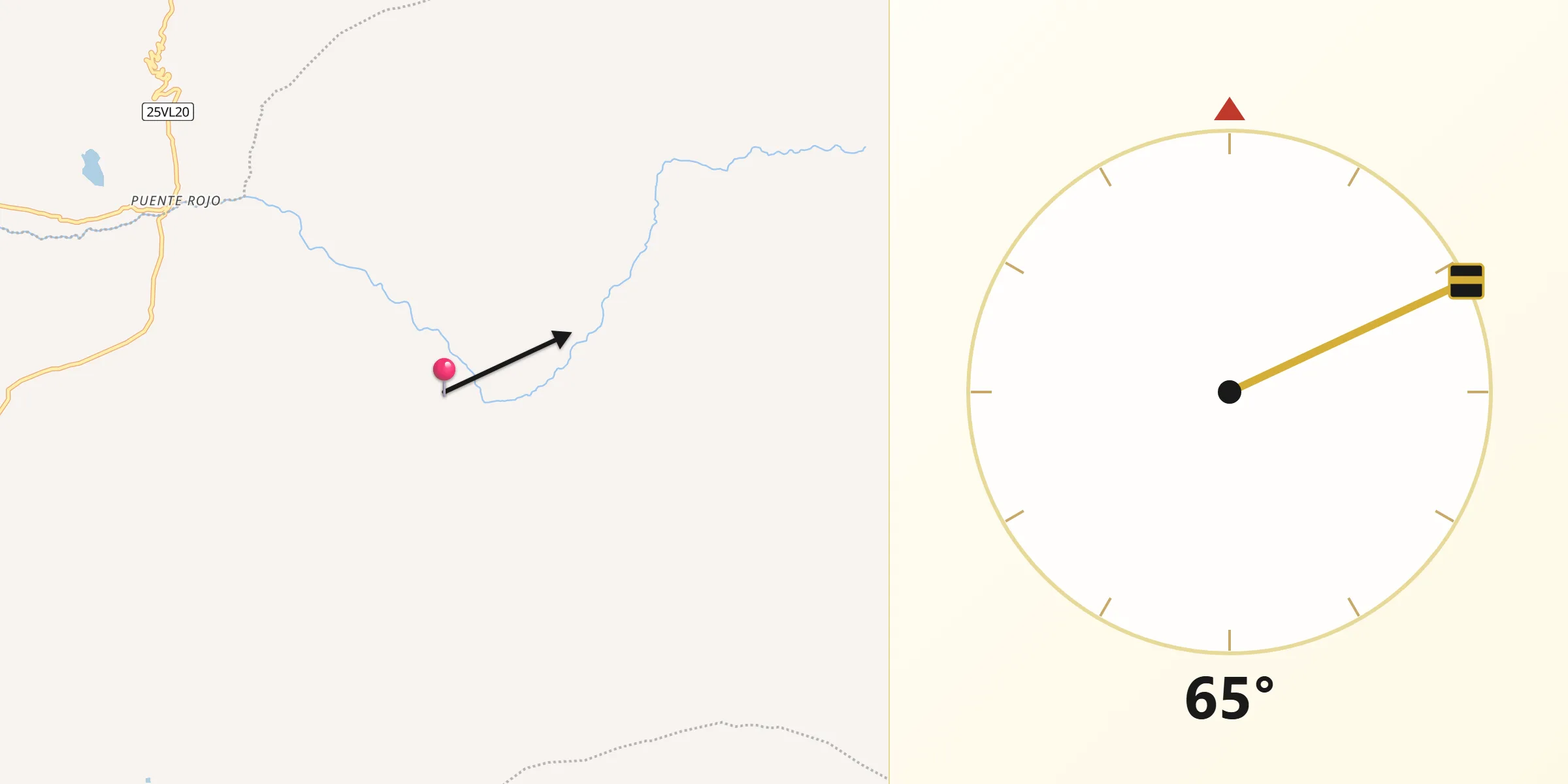 Dirección de la Qibla desde Ginebra