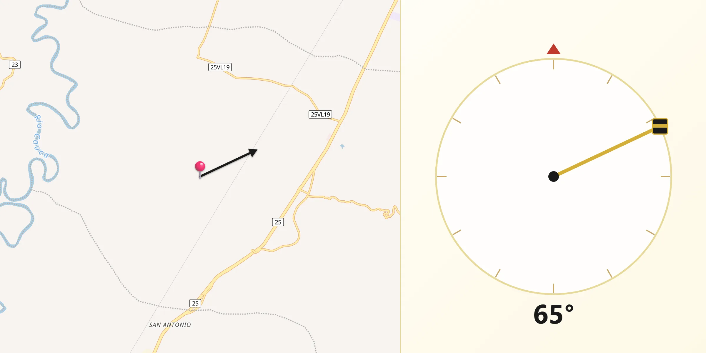 Dirección de la Qibla desde San Pedro