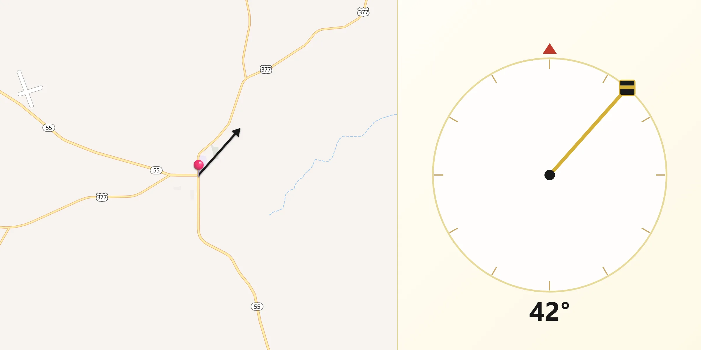 Qibla Direction from Rocksprings