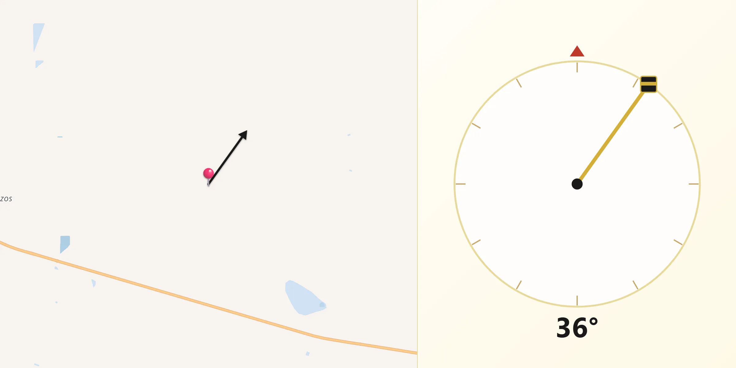 Dirección de la Qibla desde Buenaventura
