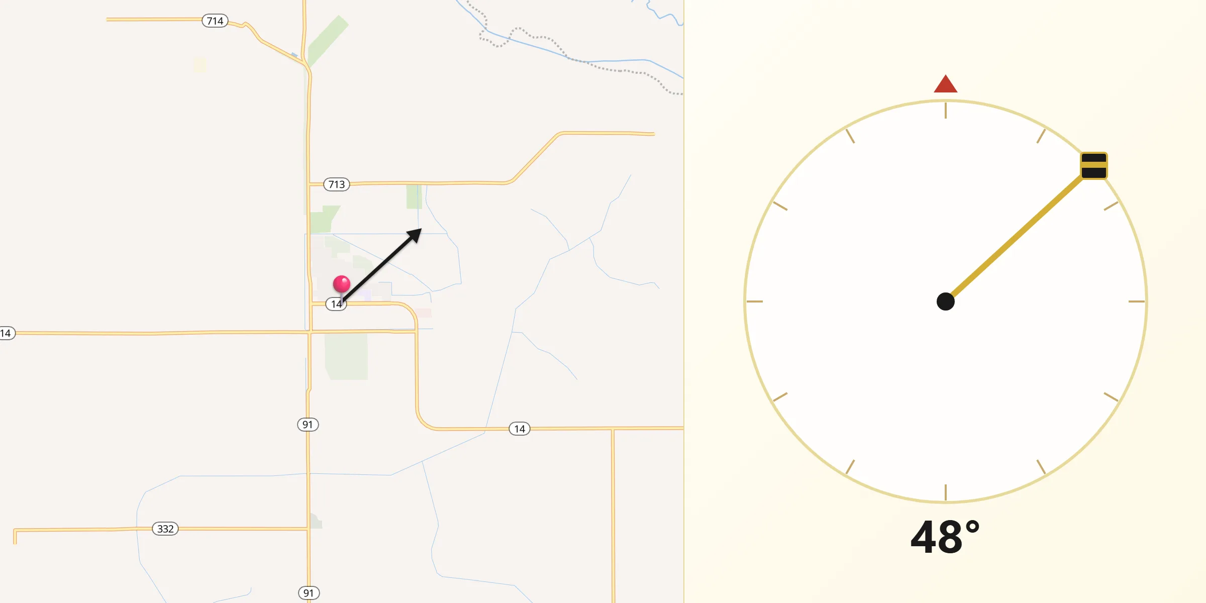 Qibla Direction from Gueydan