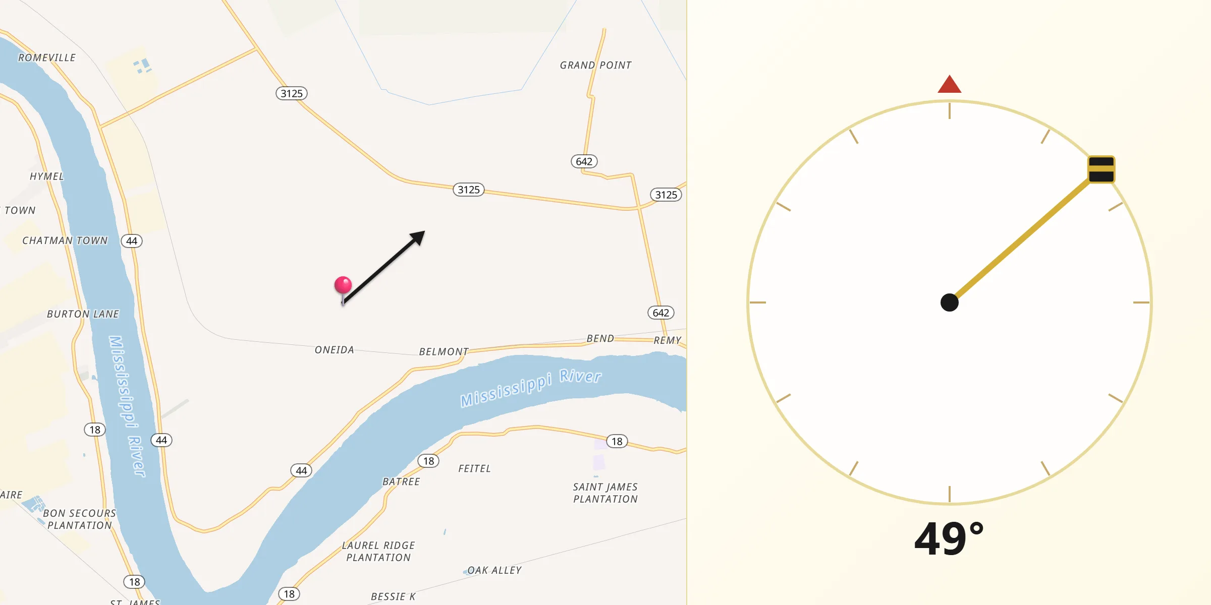 Qibla Direction from Saint James