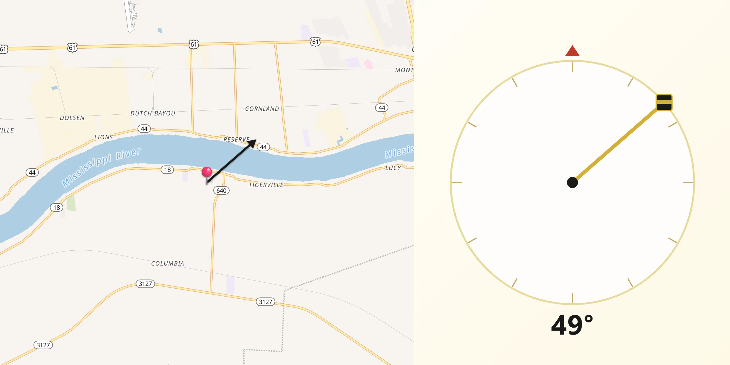 Qibla Direction from Edgard