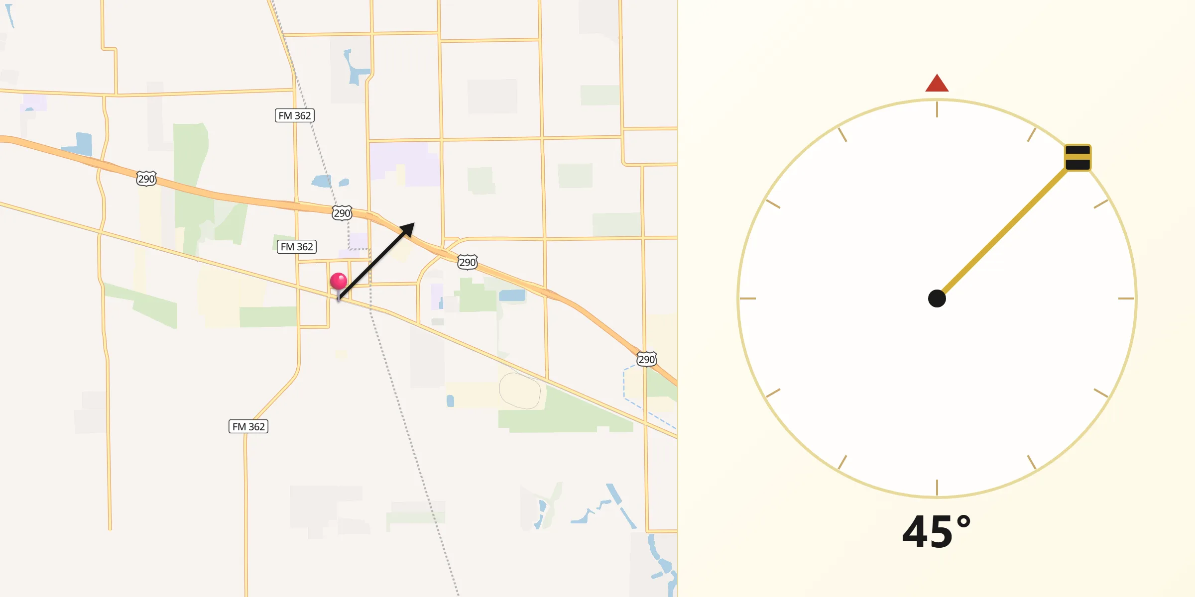 Qibla Direction from Waller