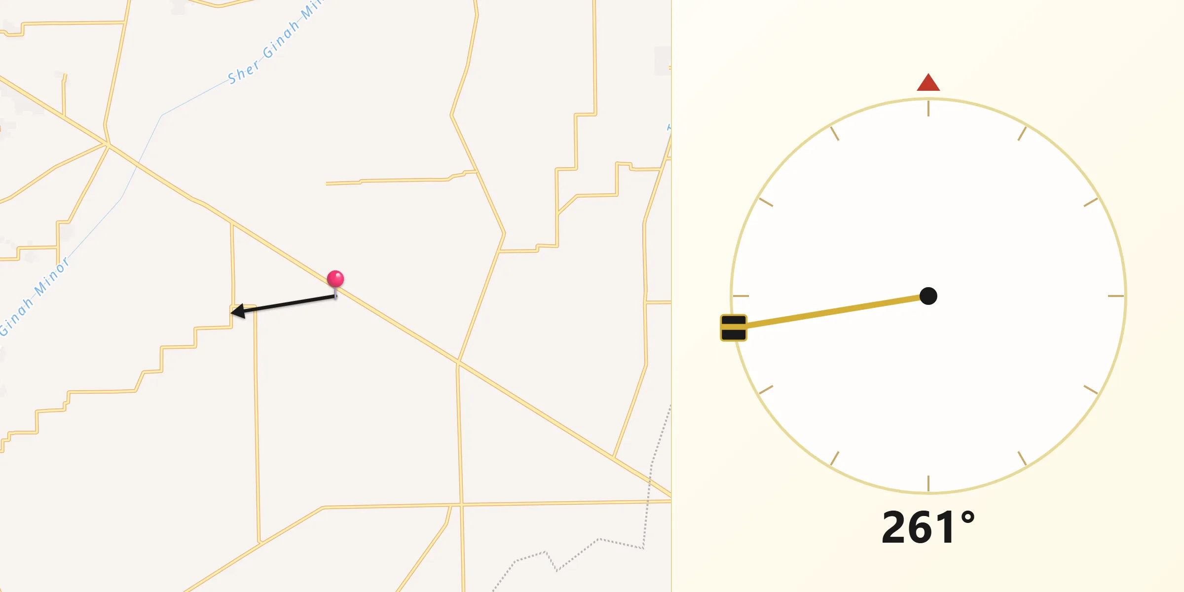 Multan District سے مکہ کی سمت