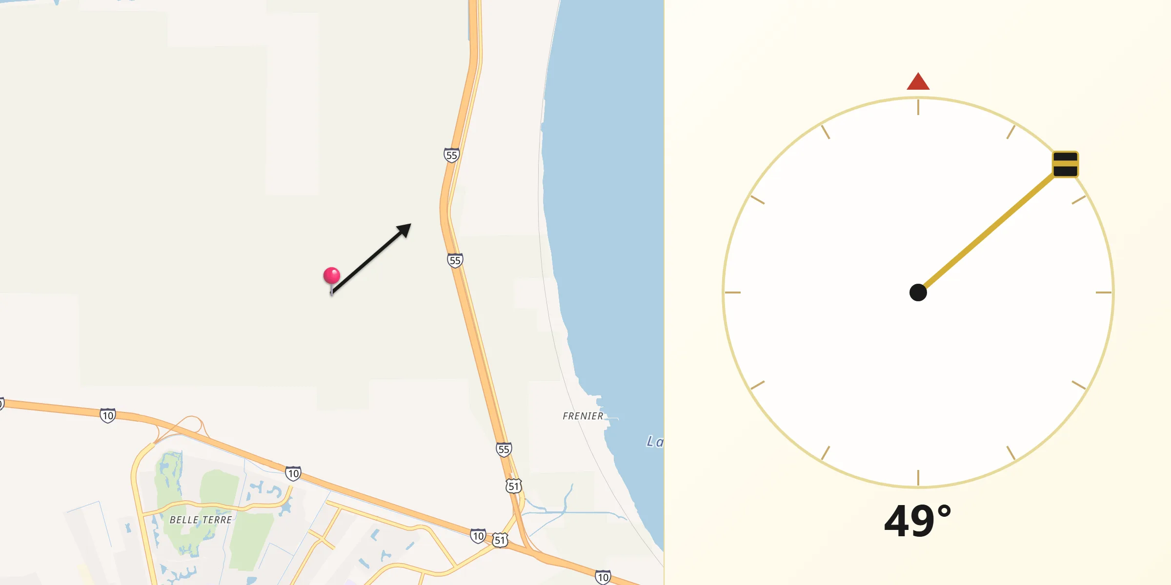 Qibla Direction from Saint John the Baptist