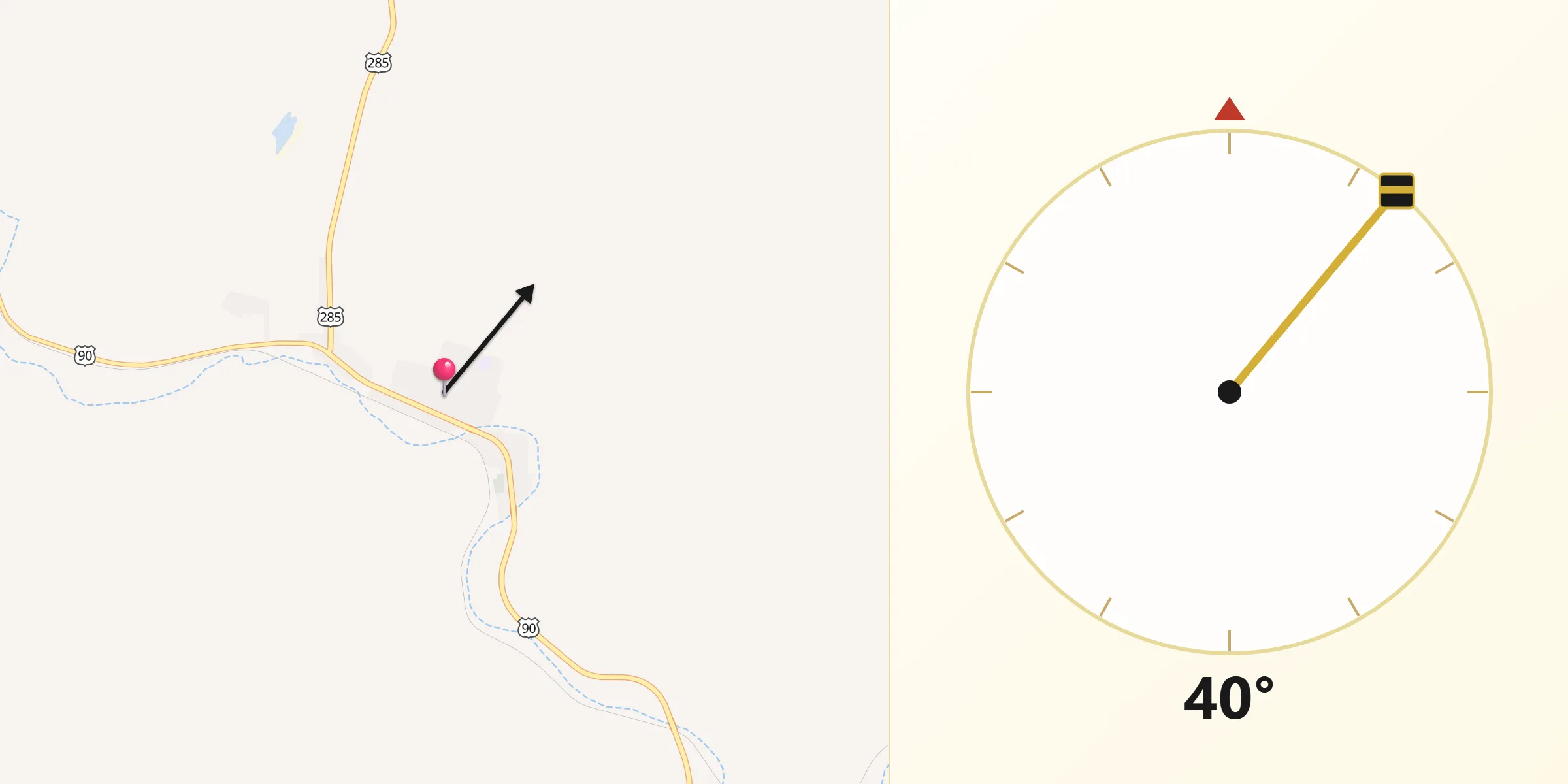 Qibla Direction from Sanderson