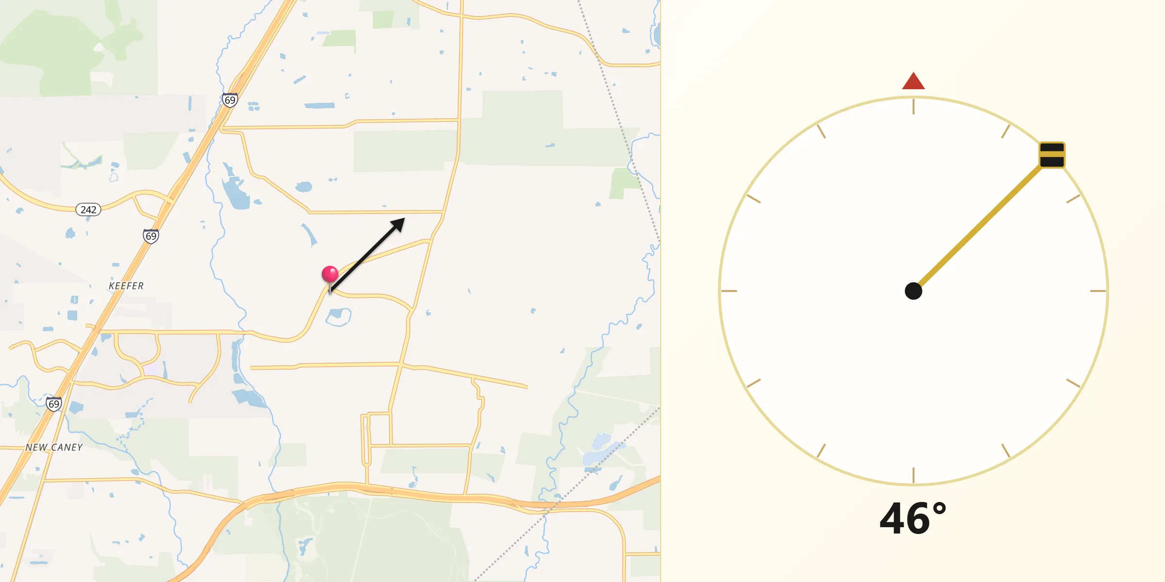 Qibla Direction from Roman Forest