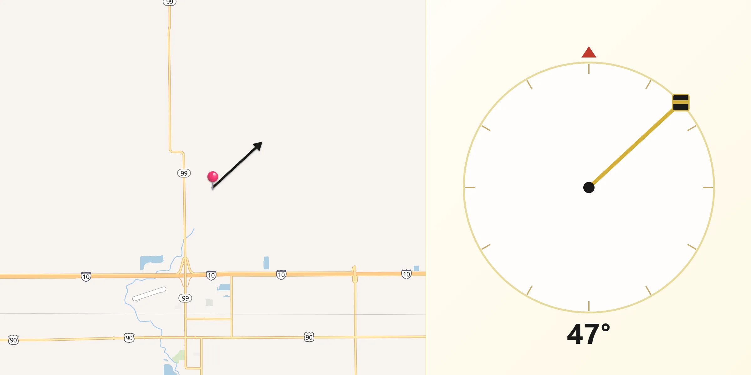Qibla Direction from Jefferson Davis