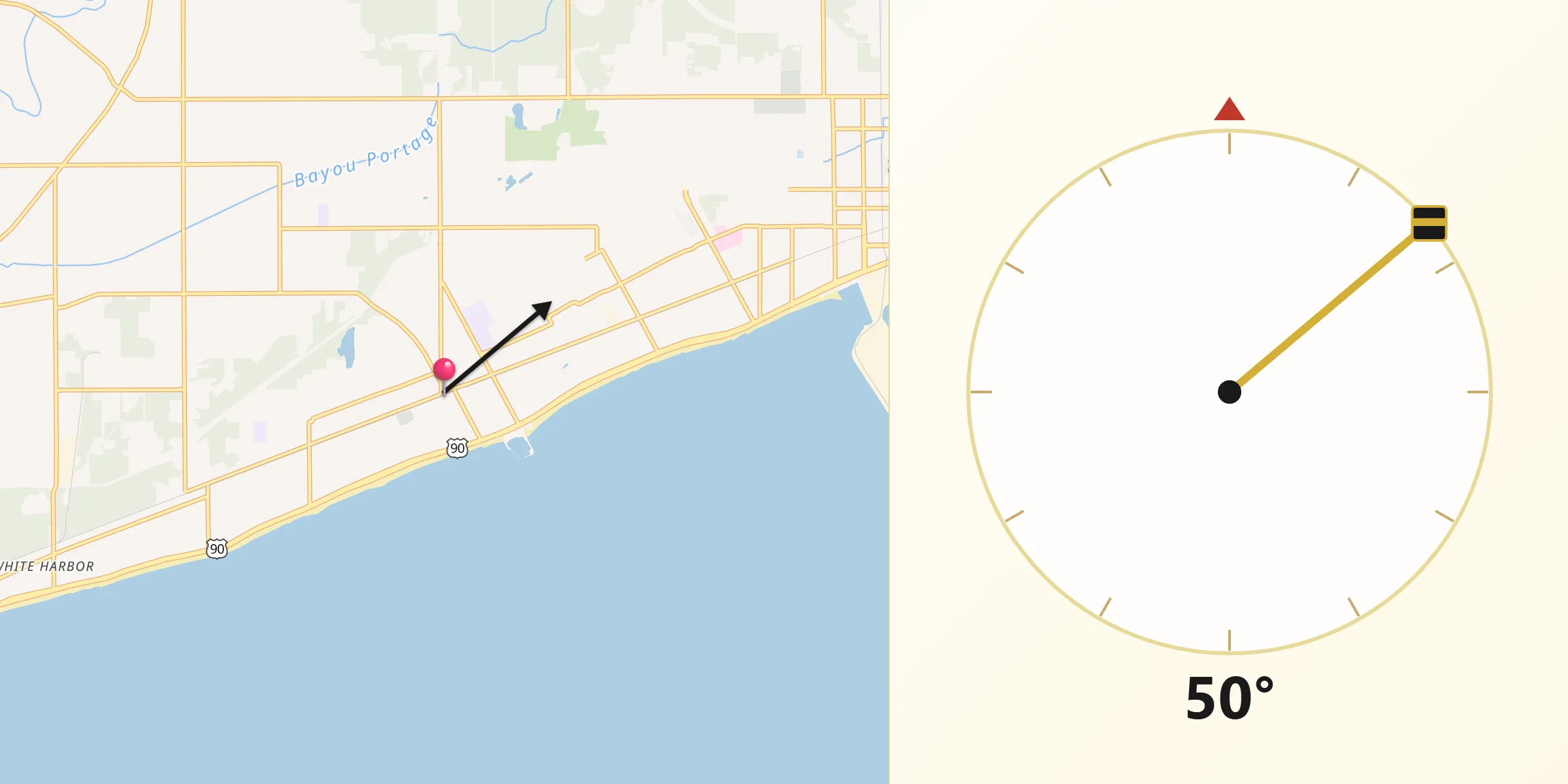 Kierunek Qibla z Long Beach