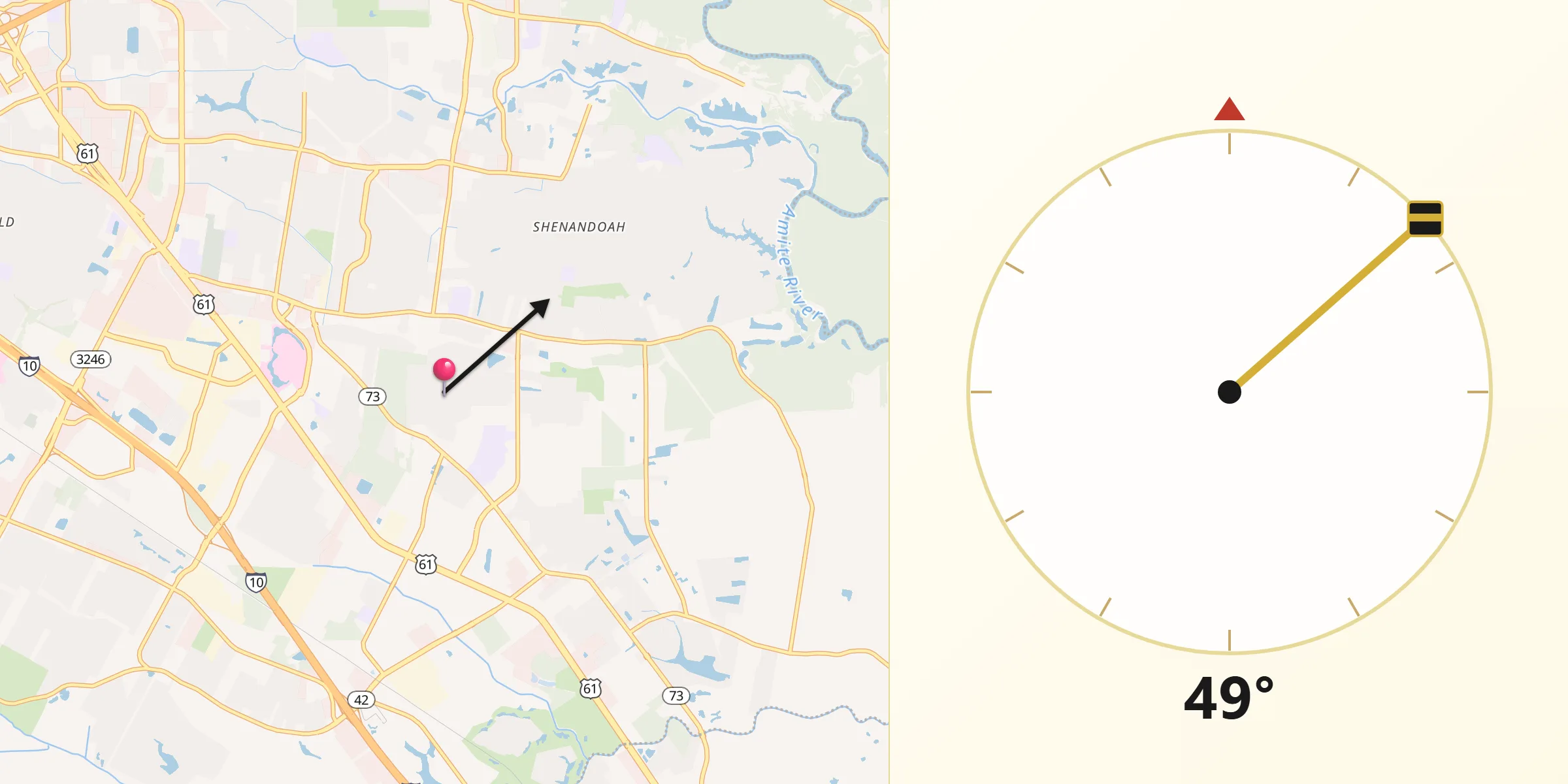 Qibla Direction from Old Jefferson