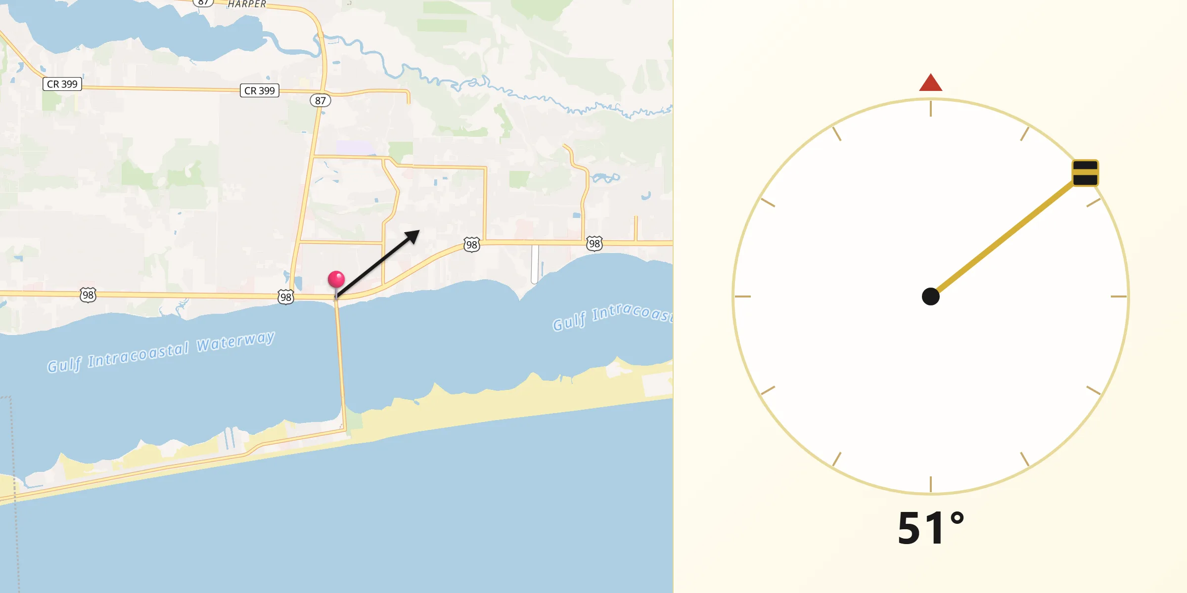 Qibla Direction from Navarre