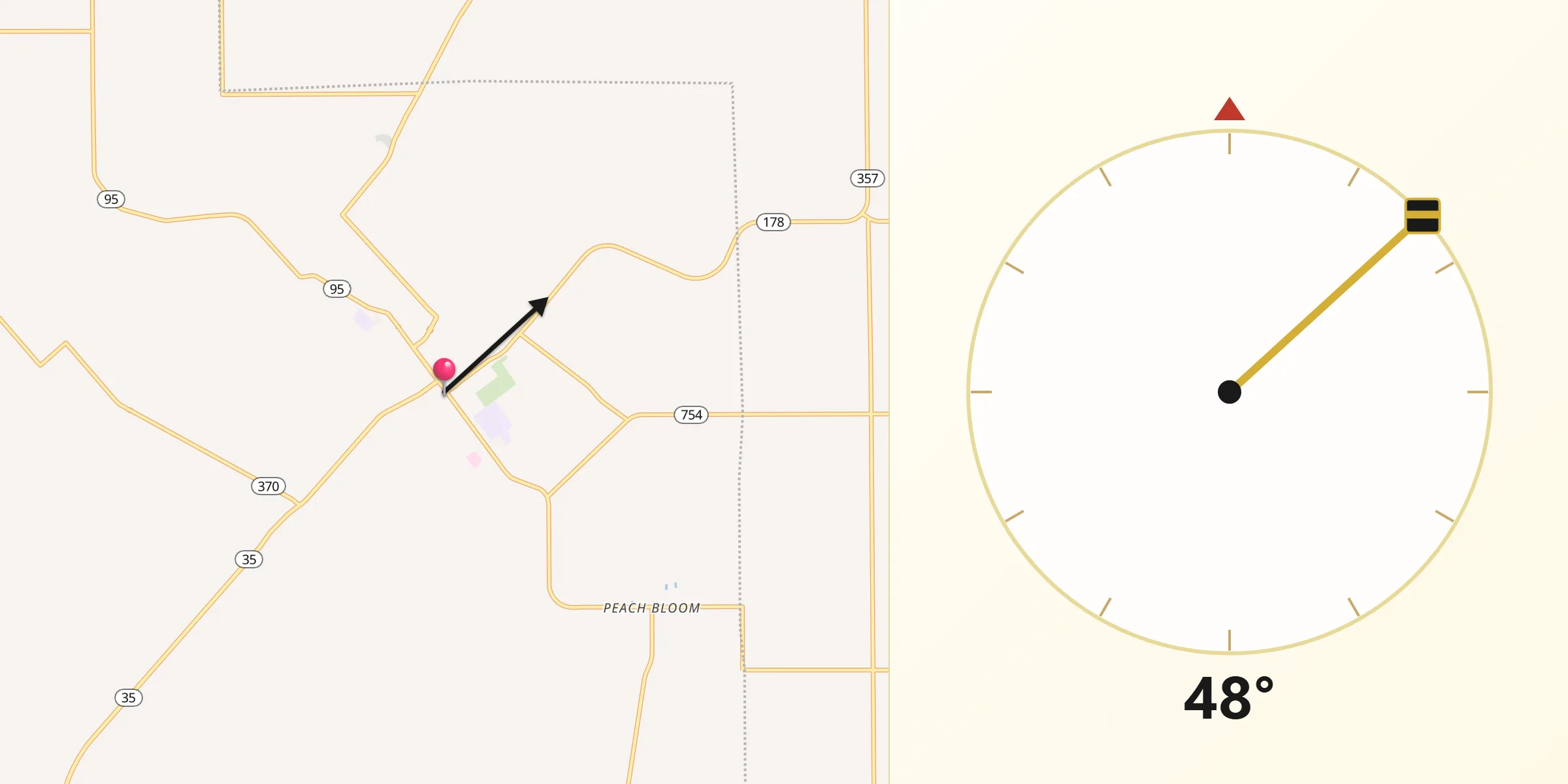 Qibla Direction from Church Point