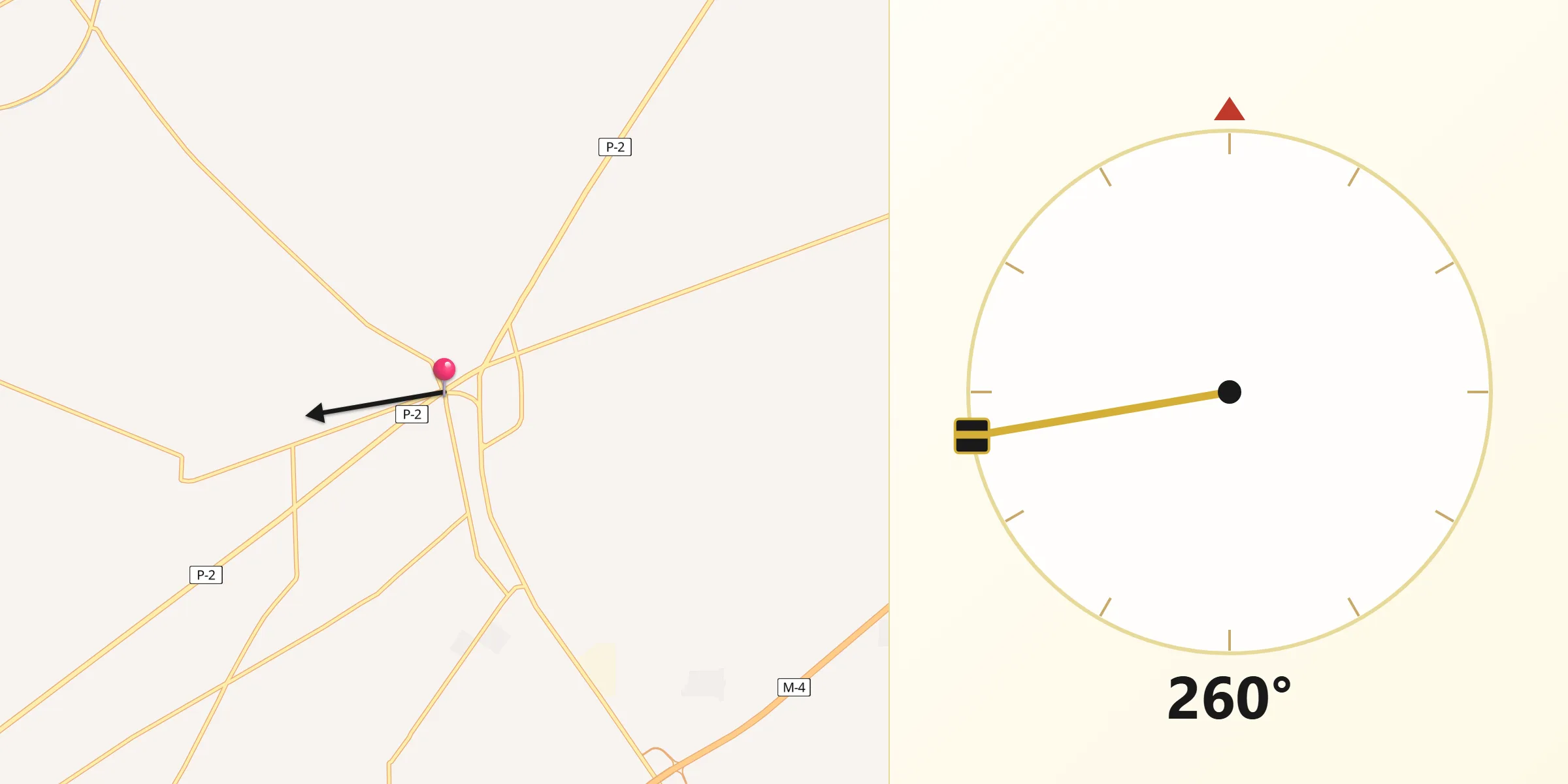 Direction vers la Qibla depuis Kabirwala
