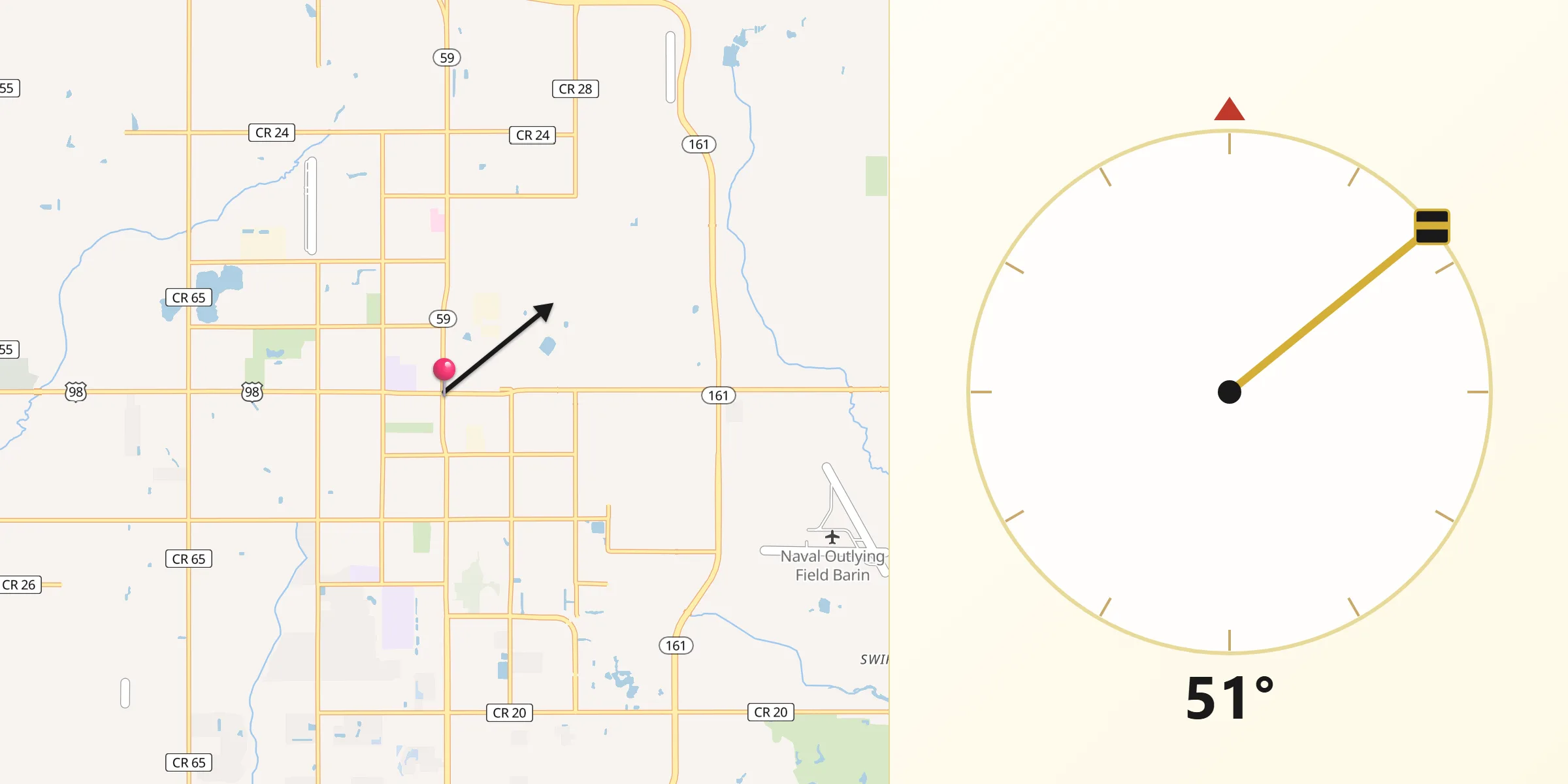 Qibla Direction from Foley