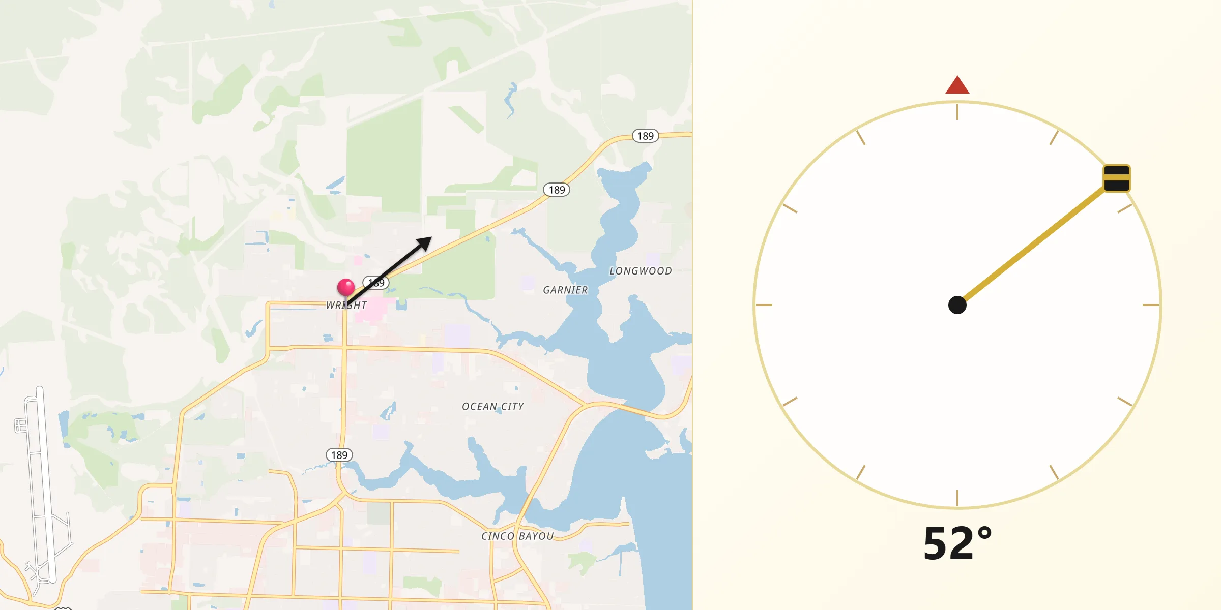 Qibla Direction from Wright