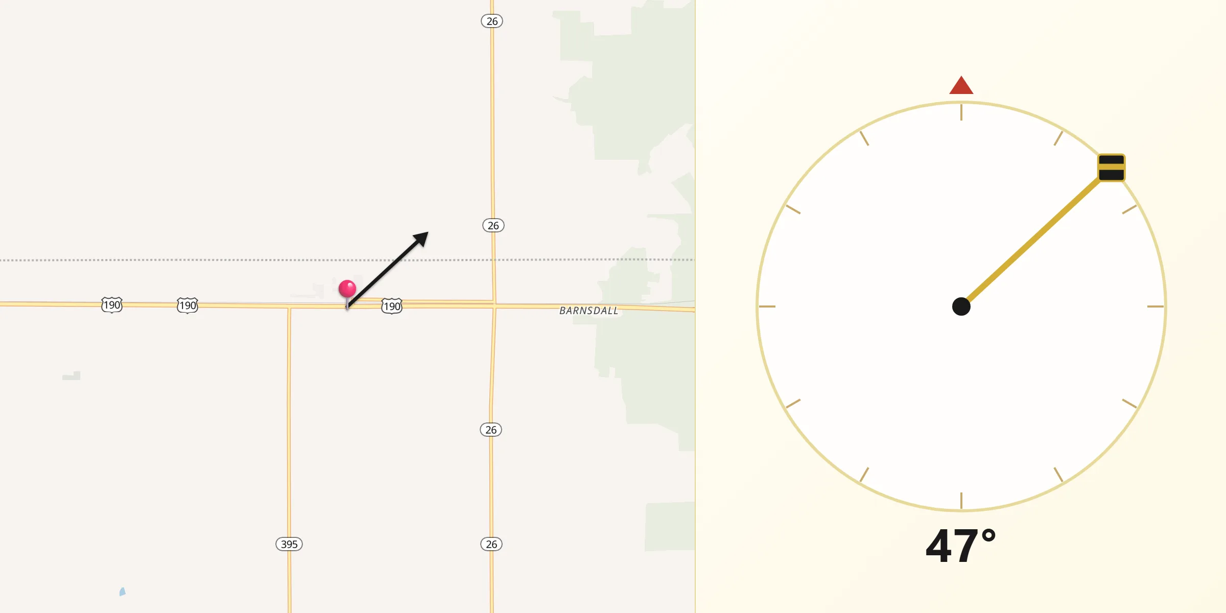 Qibla Direction from Elton