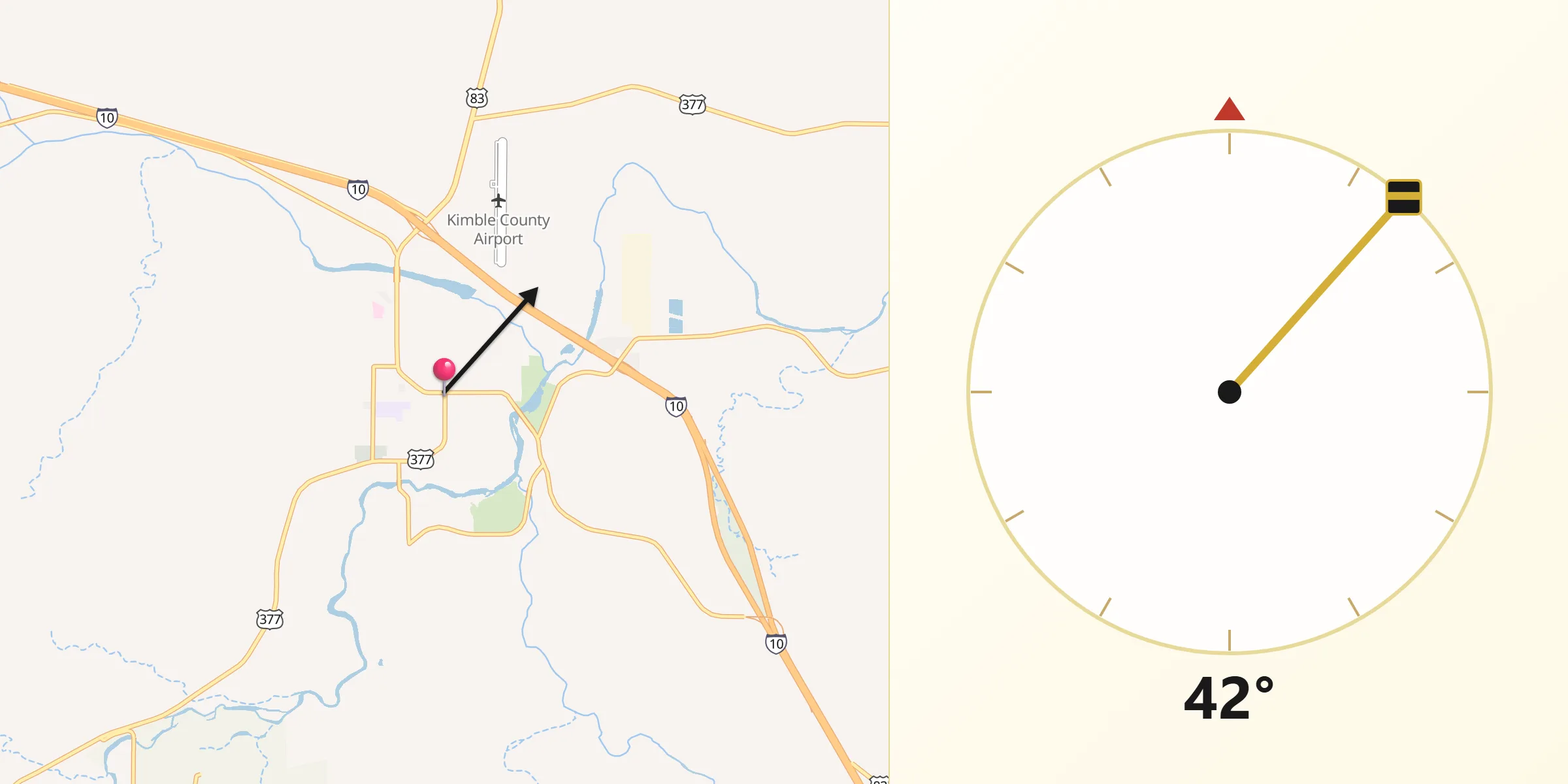 Qibla Direction from Junction