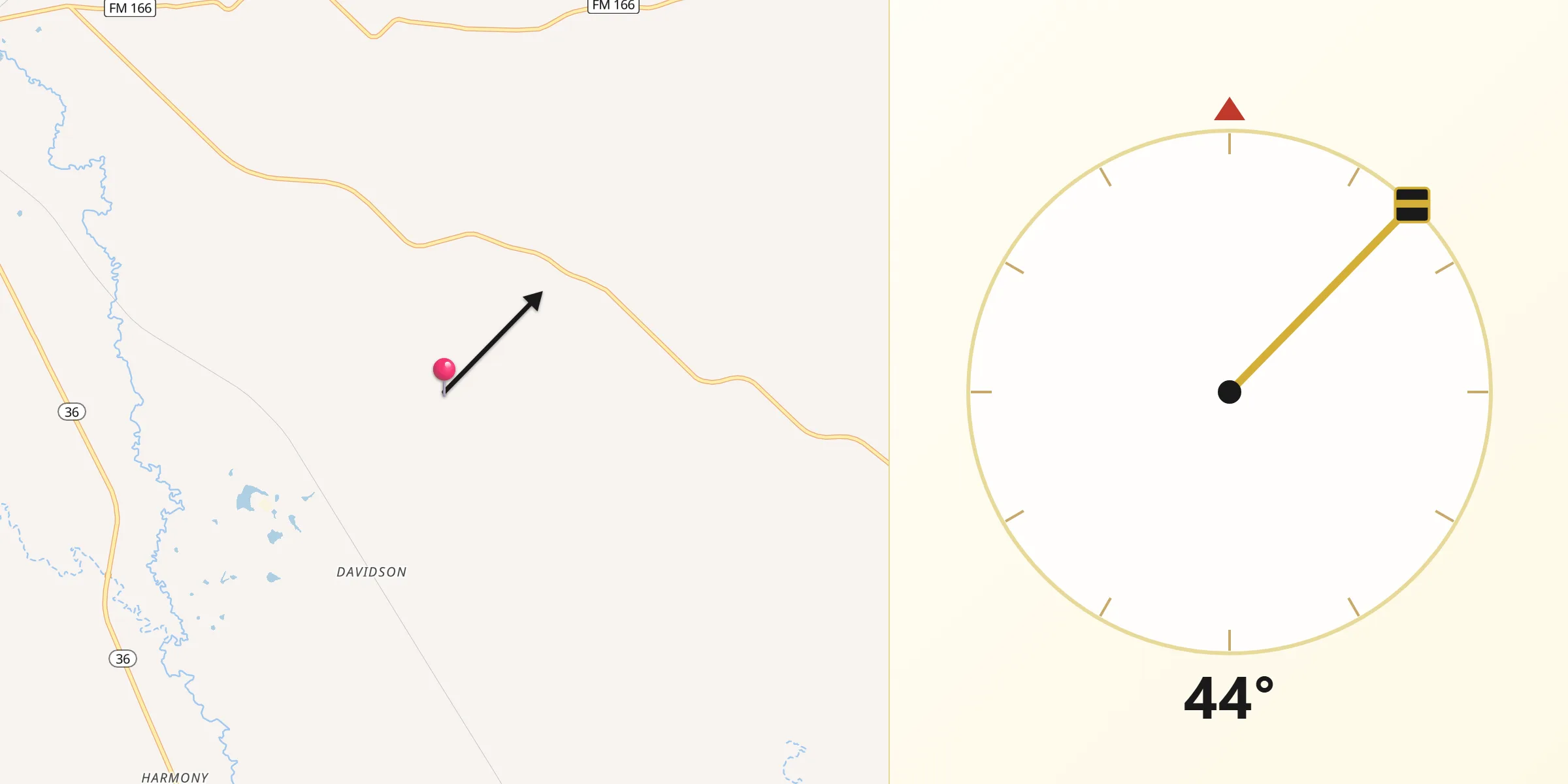 Qibla Direction from Burleson County
